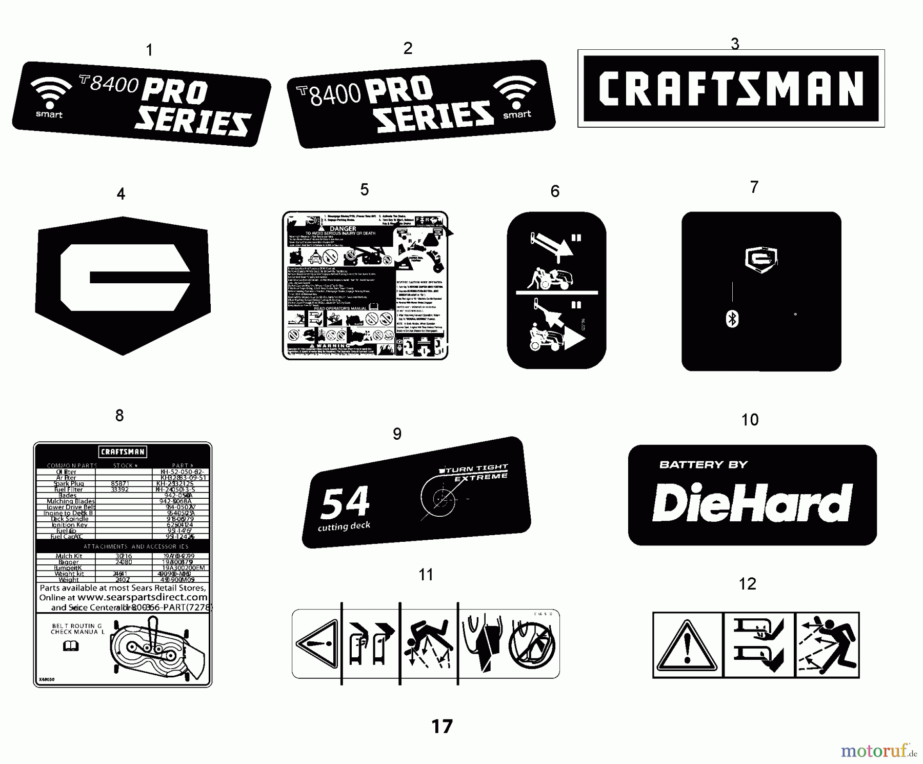 CRAFTSMAN Divers RASENTRAKTOR 247.27044 Seite 16
