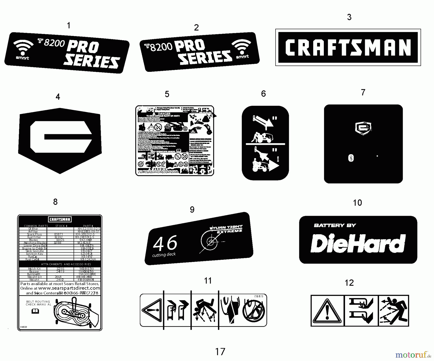  CRAFTSMAN Divers RASENTRAKTOR 247.270490 Seite 16