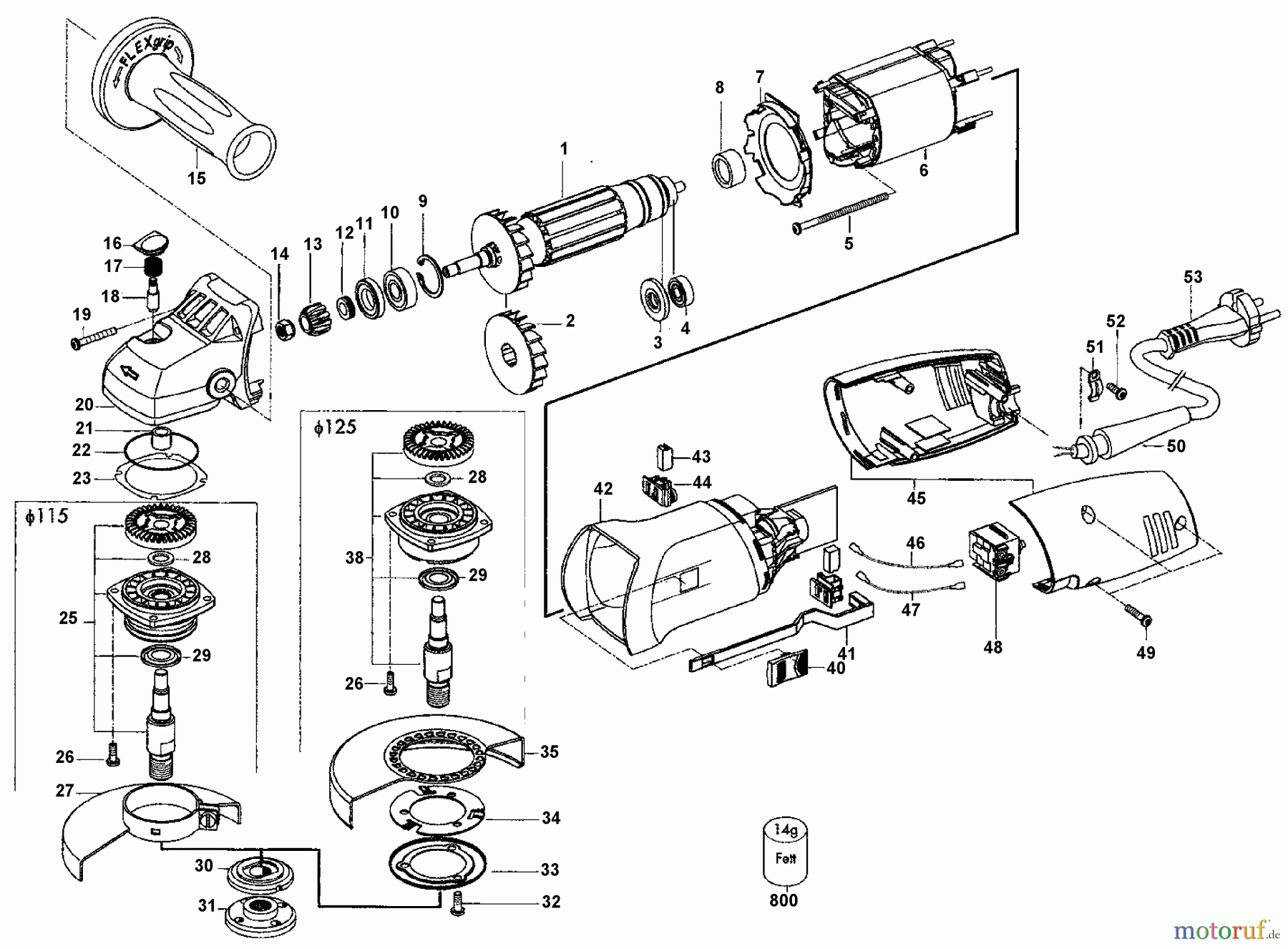 OEM Black und Decker Divers WINKELSCHLEIFER L3309 Seite 1