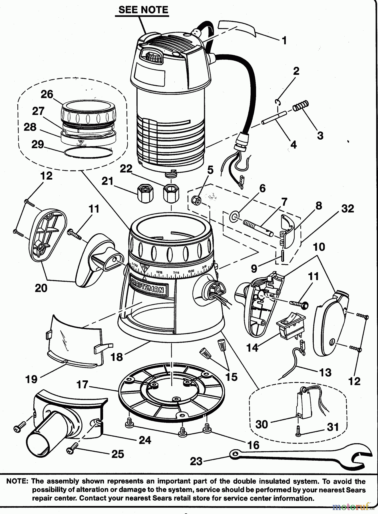 CRAFTSMAN Divers FRÄSMASCHINE 315.269210 Seite 1