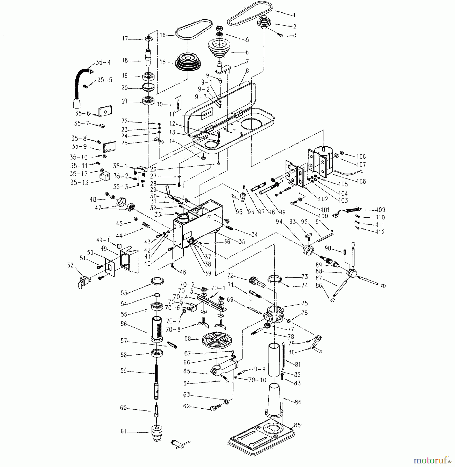 CRAFTSMAN Divers BOHRPRESSE 124.34984 Seite 1