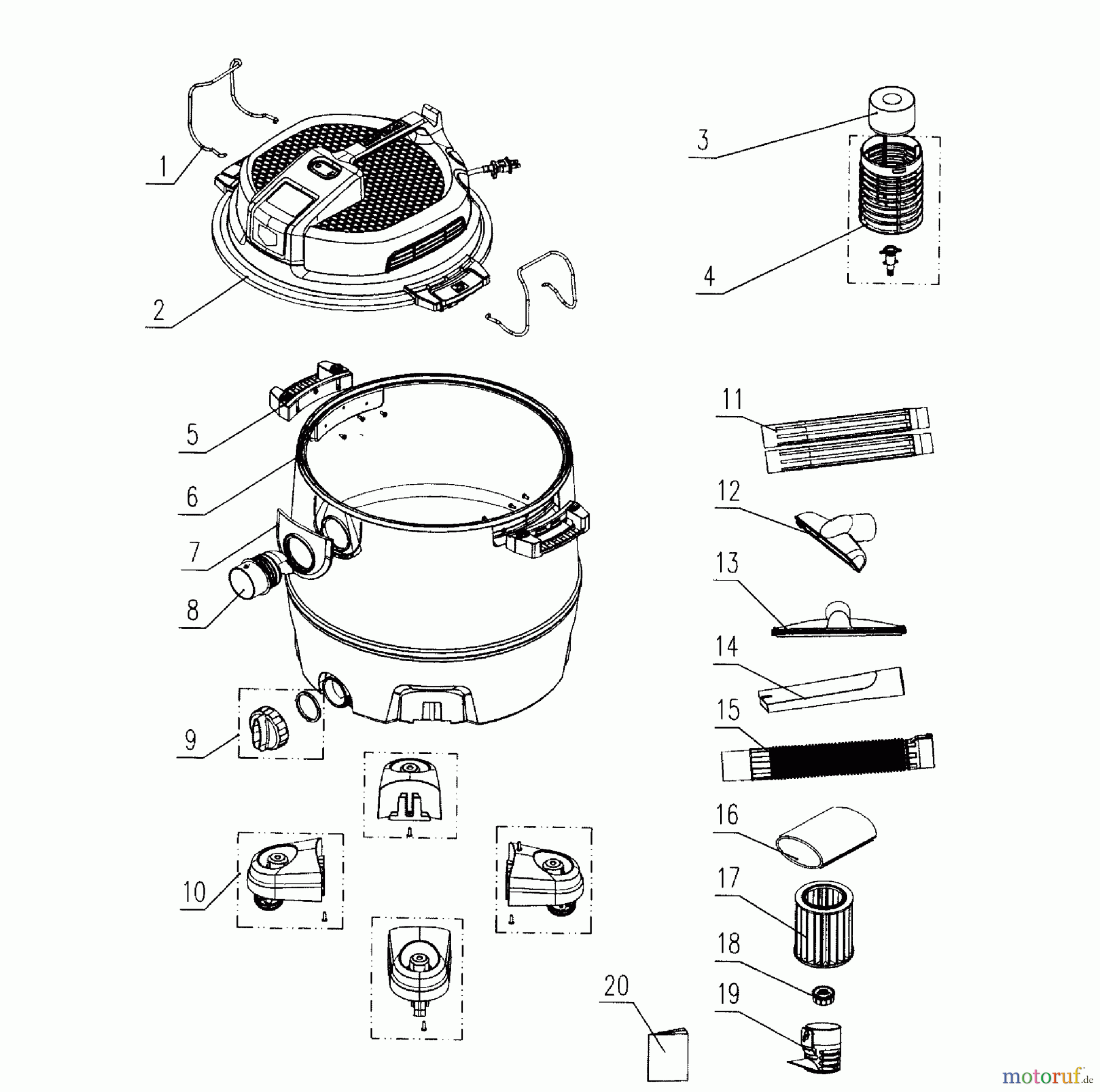  CRAFTSMAN Divers WET/DRY VACUUM 125.12009 Seite 1
