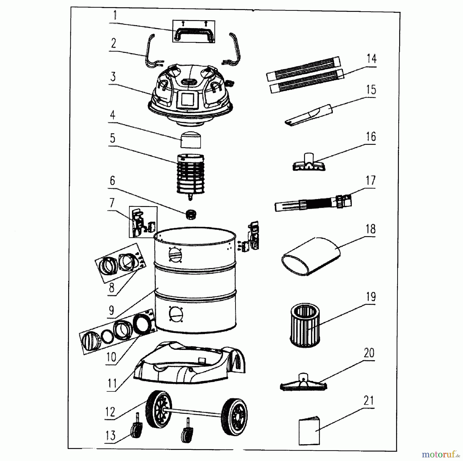 CRAFTSMAN Divers WET/DRY VACUUM 125.17608 Seite 1