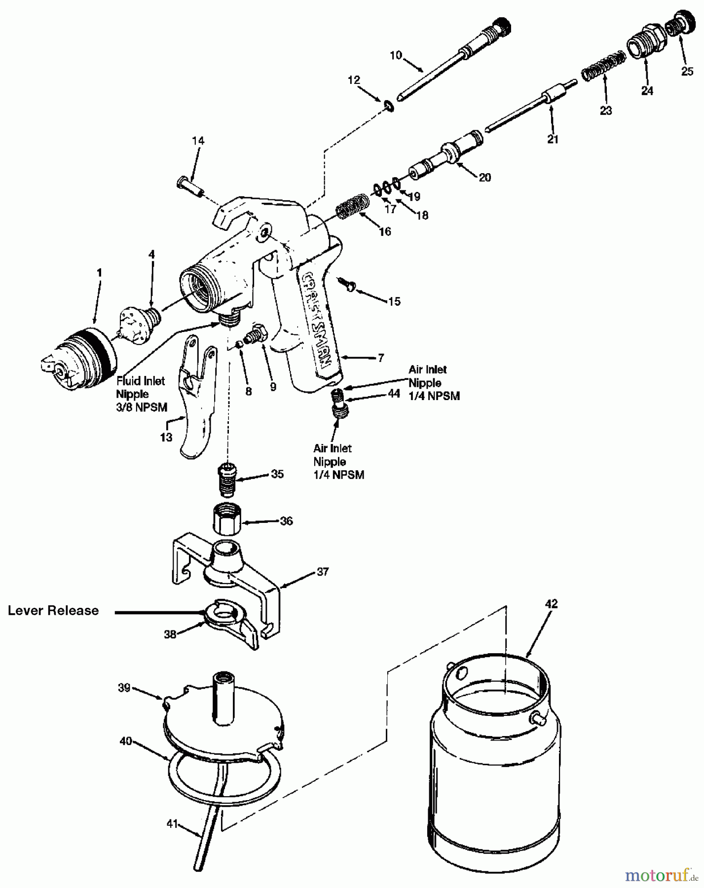  CRAFTSMAN Divers SPRAY GUN HEAVY DUTY H.PE 919-71610 Seite 1
