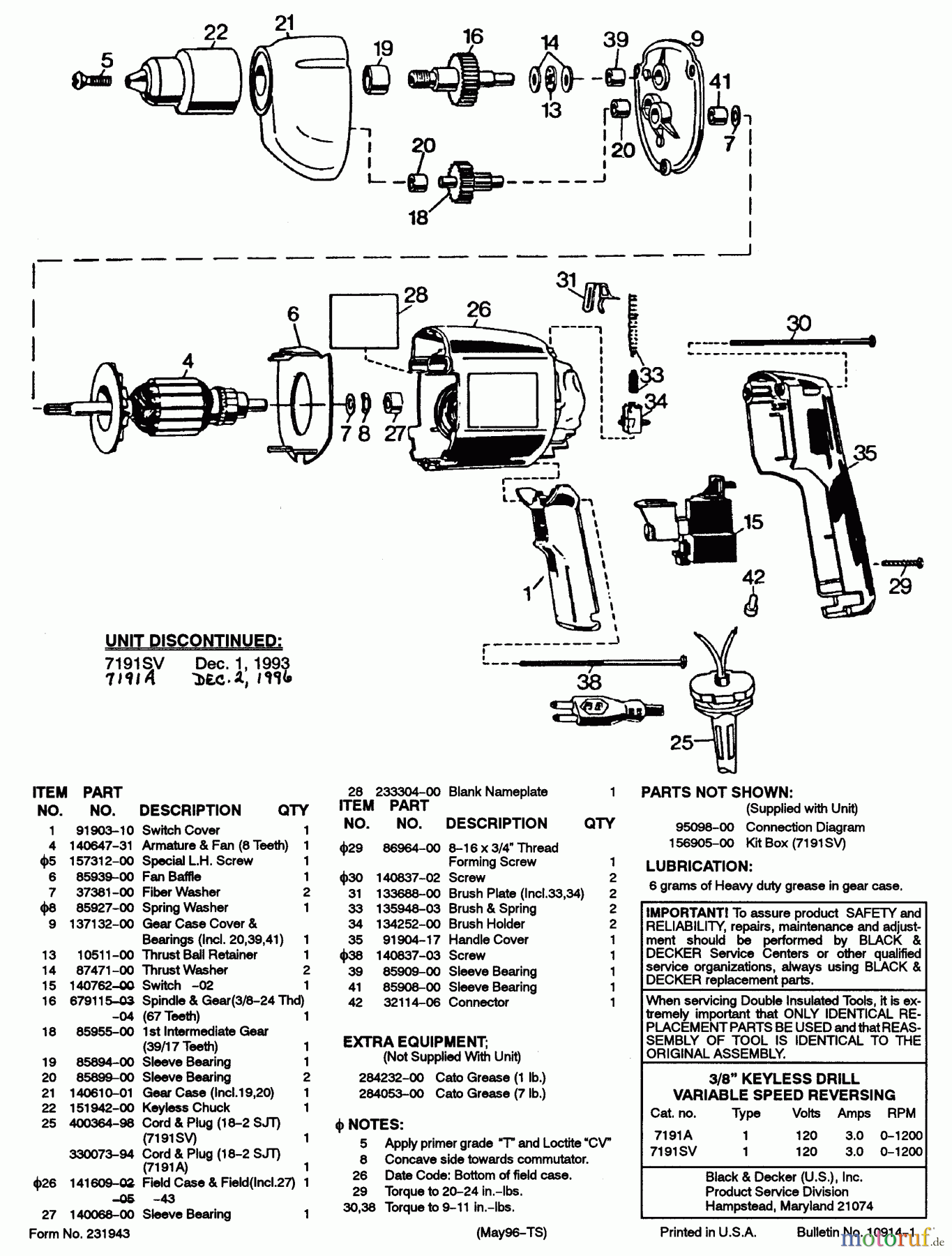 BLACK+DECKER INNENAUSSTATTUNG BOHRER PLUS KIT BOX 7191SV Seite 1