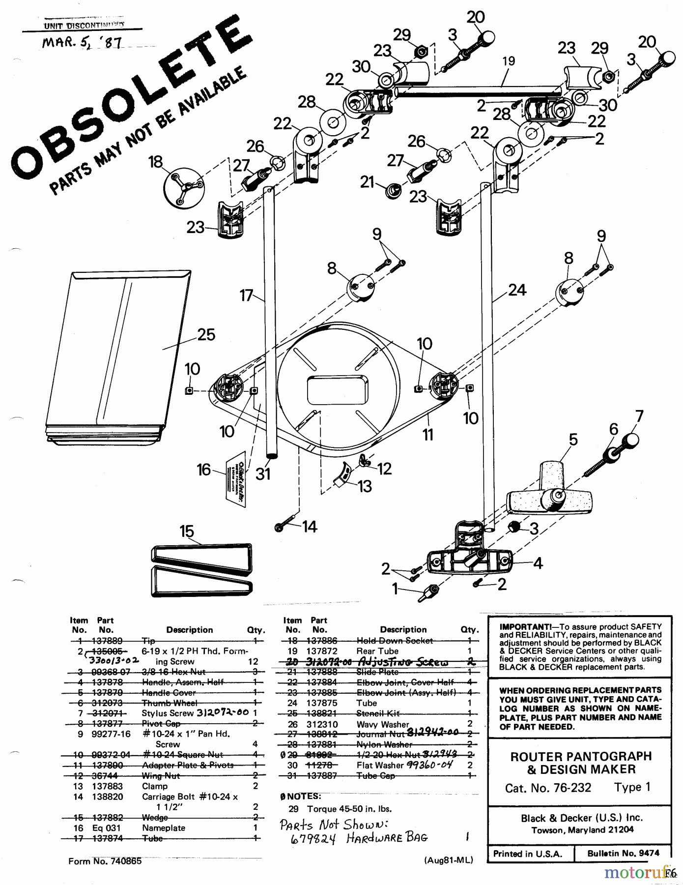  BLACK+DECKER PROFESSIONELL ZUBEHÖR, ANBAUGERÄTE & UNMOTORISIERT DESIGN MAKER 76-232 Seite 1