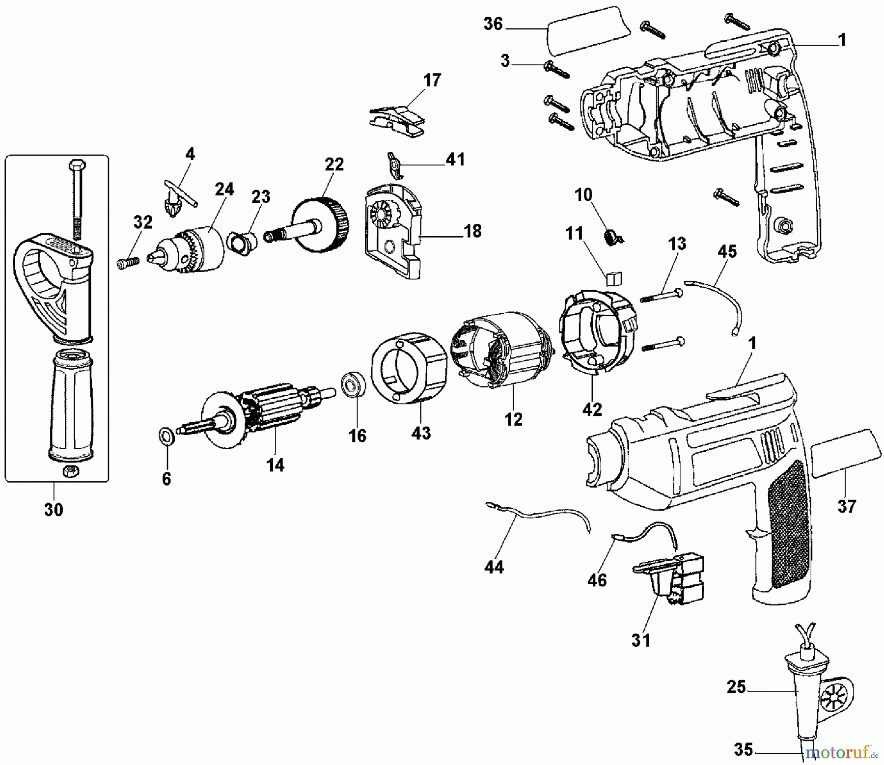 BLACK+DECKER Divers 1/2 VSR HAMMER DRILL 7965K Seite 1