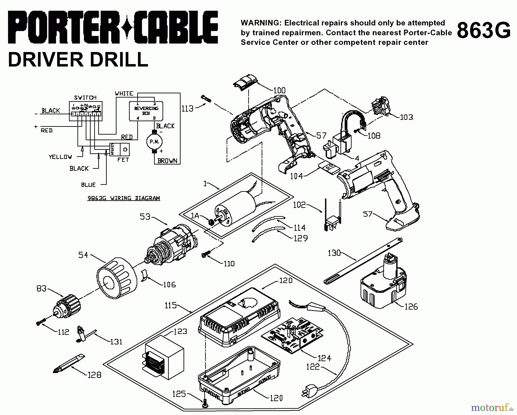 OEM Black und Decker Divers 12V GOV CDLS DRILL 9863G Seite 1