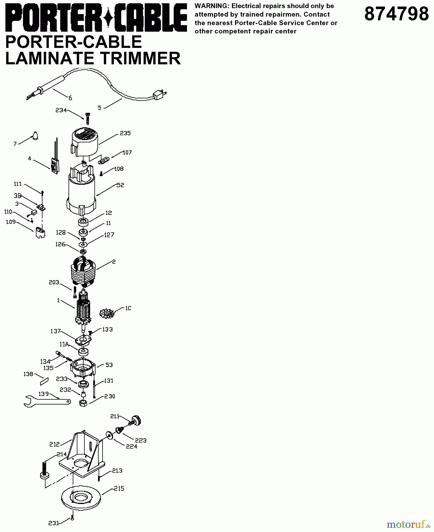 OEM Black und Decker Divers USE 7310 874798 Seite 1