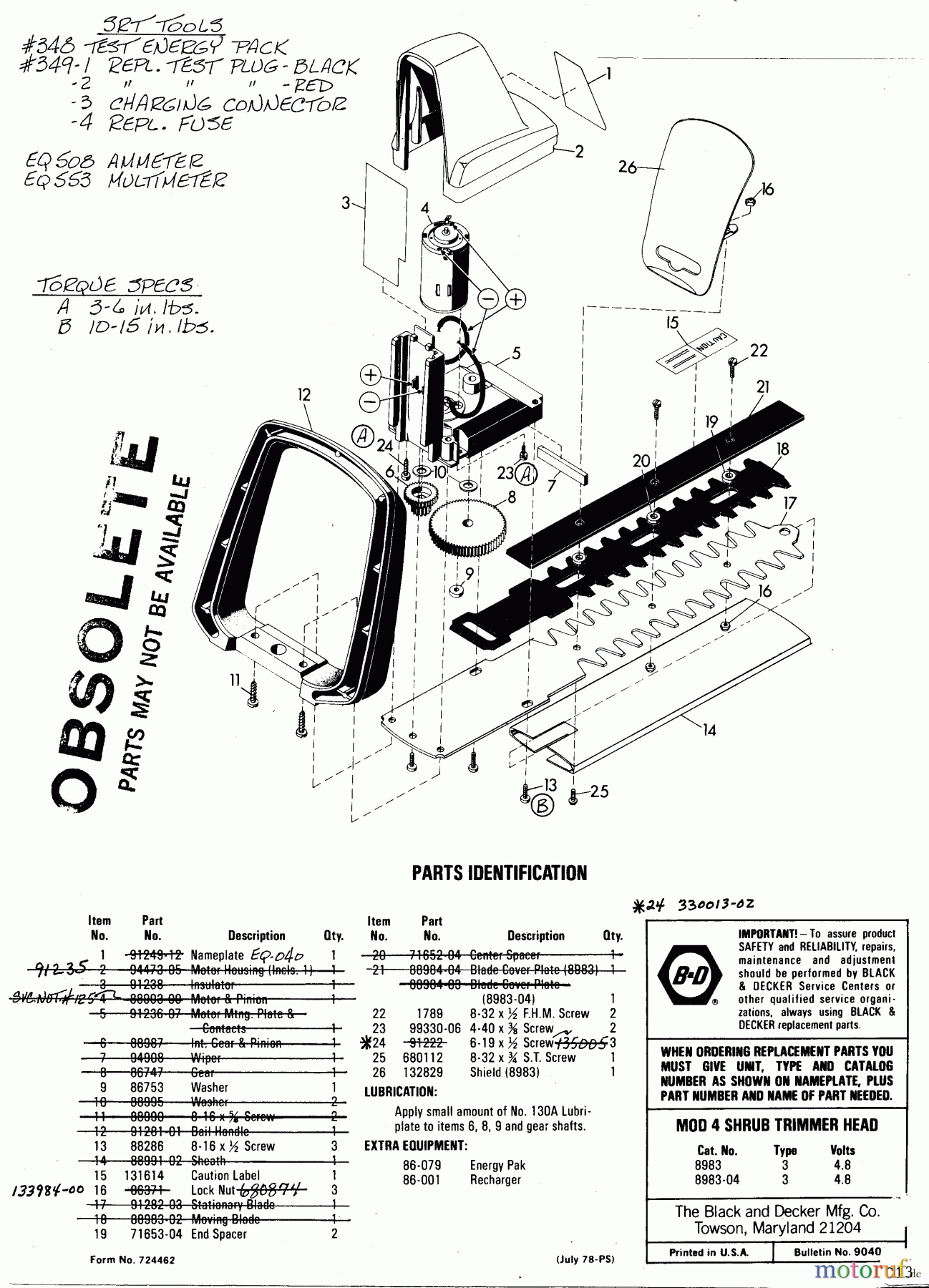 BLACK+DECKER Divers MOD4 HEDGE TRM HEAD 8983 Seite 3