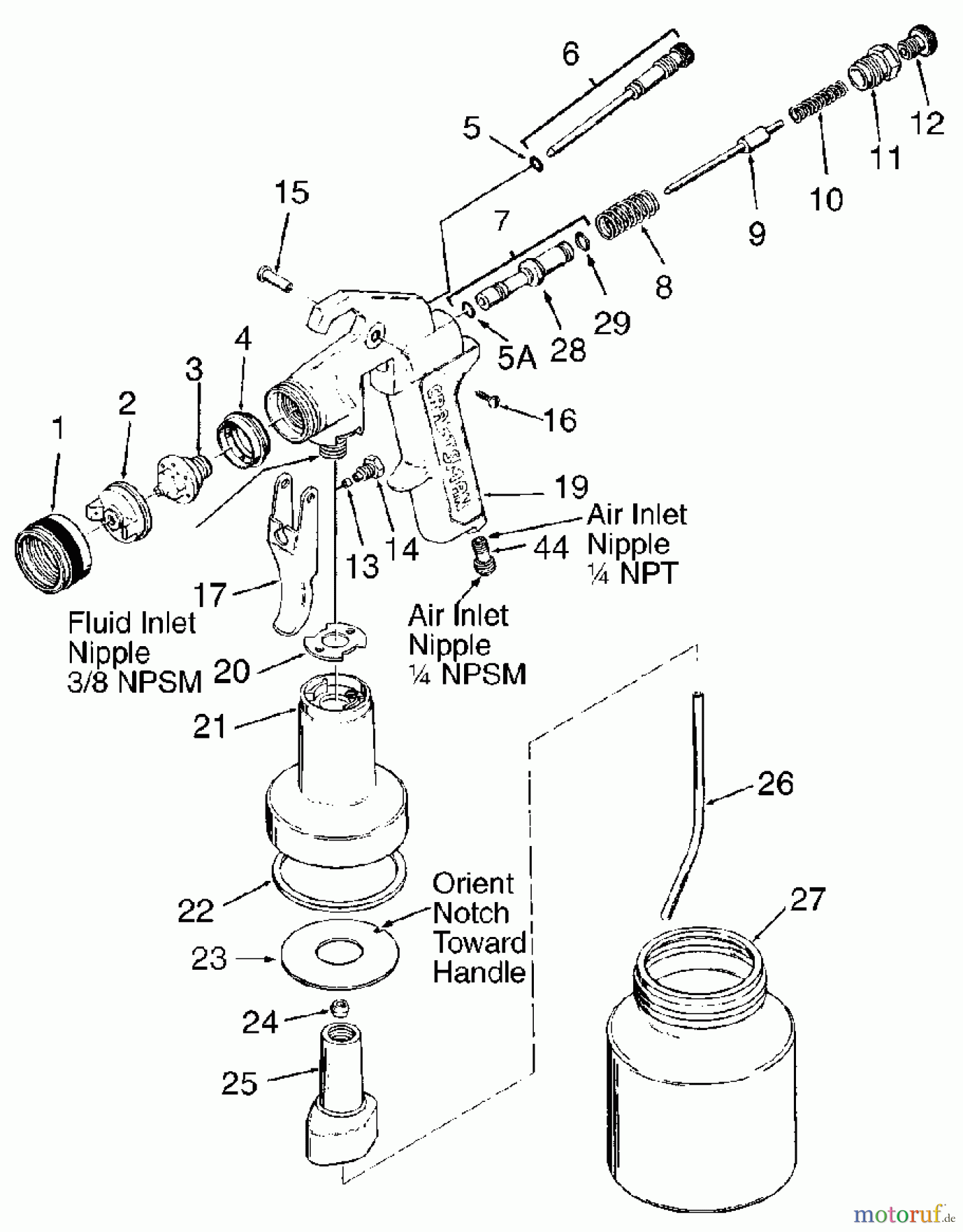 OEM Black und Decker Divers GUN SPRAY HEAVY DUTY GP 919-71605 Seite 1