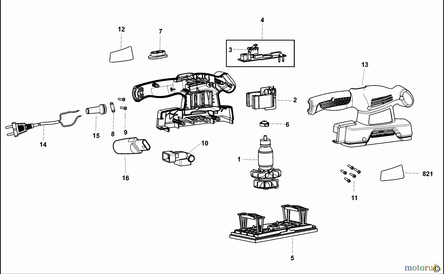  BLACK+DECKER INNENAUSSTATTUNG ABSCHLEIFGERÄT SCHLEIFER KA300 Seite 1