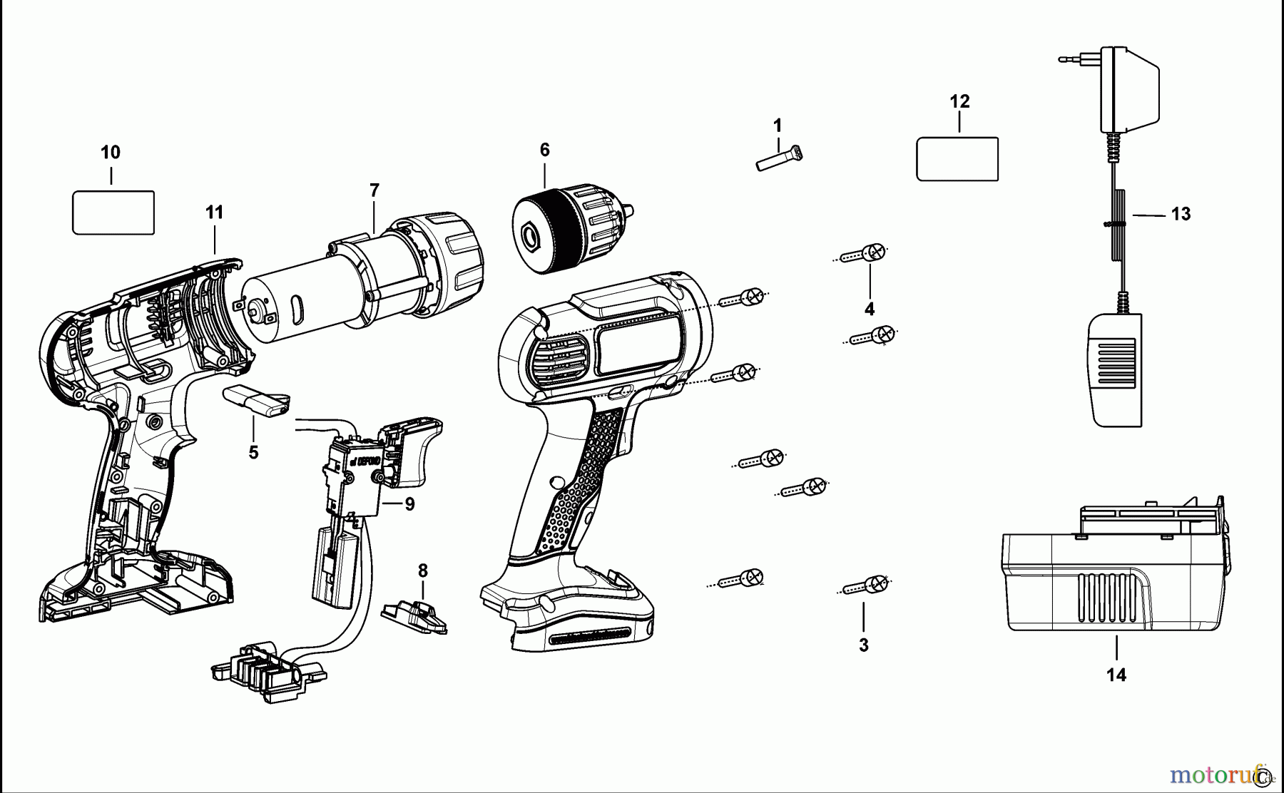 BLACK+DECKER INNENAUSSTATTUNG BOHRER AKKU-BOHRMASCHINE EPC12 Seite 1