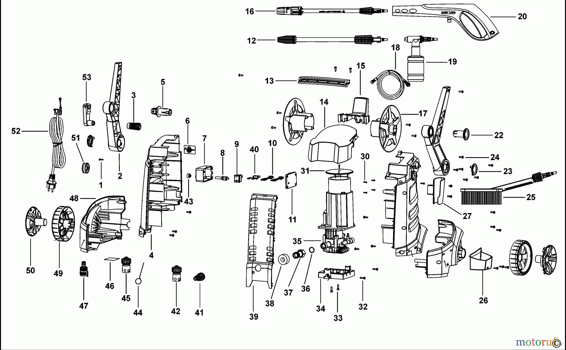 BLACK+DECKER AUSSERHALB HOCHDRUCKREINIGER, PUMPEN, KOMPRESSOREN, GENERATOREN HOCHDRUCKREINIGER PW1800W Seite 1