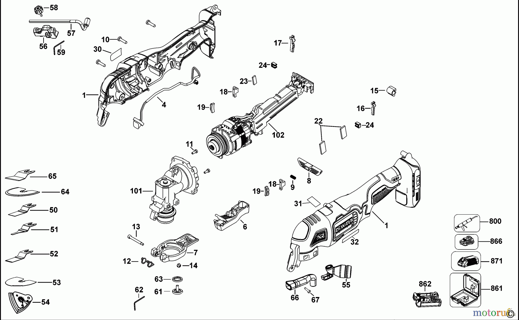  DEWALT SCHNURLOS-SONSTIGES MULTITOOL DCS355 Seite 1