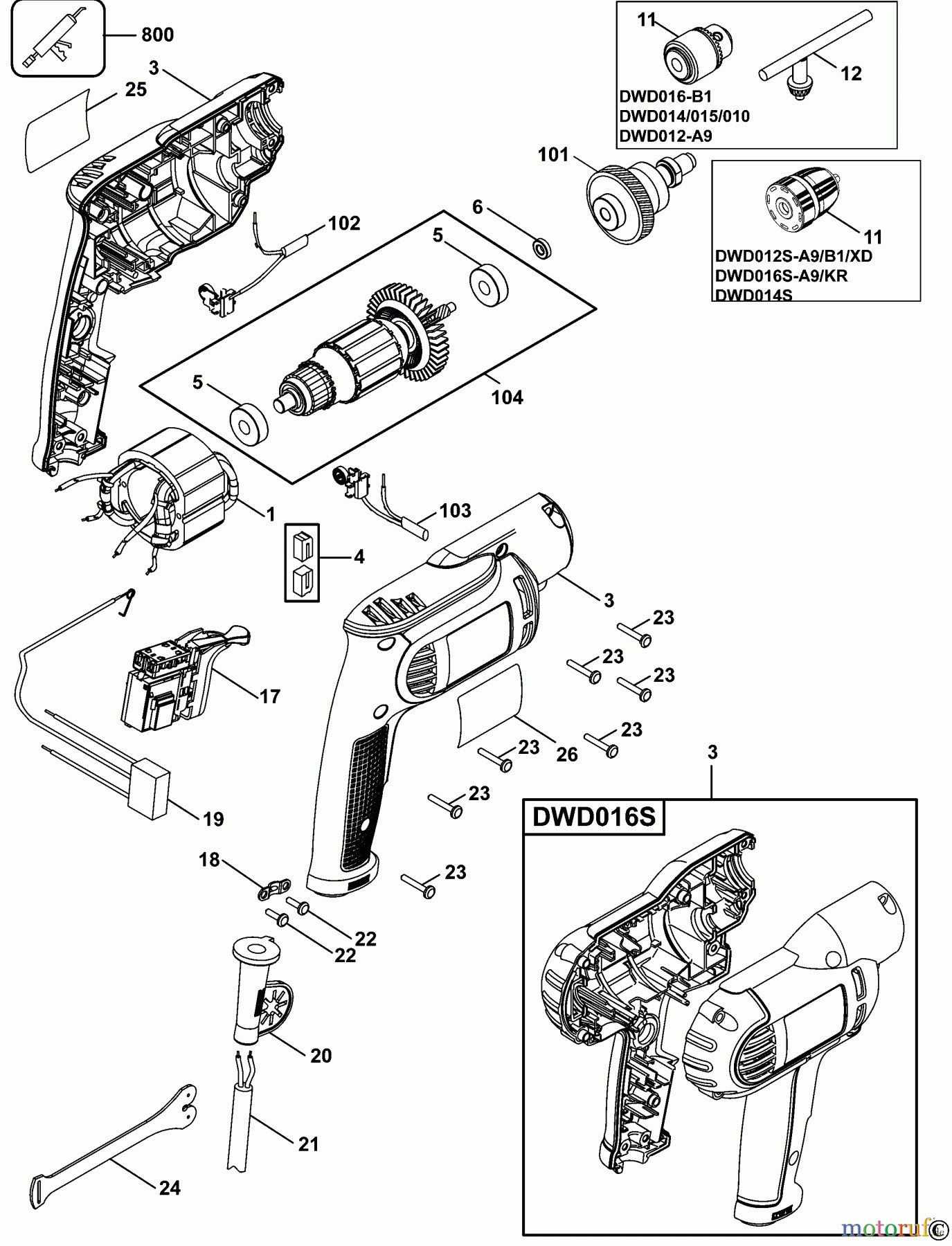 DEWALT Bohrmaschinen Bohrmaschinen BOHRER DWD014 Seite 1