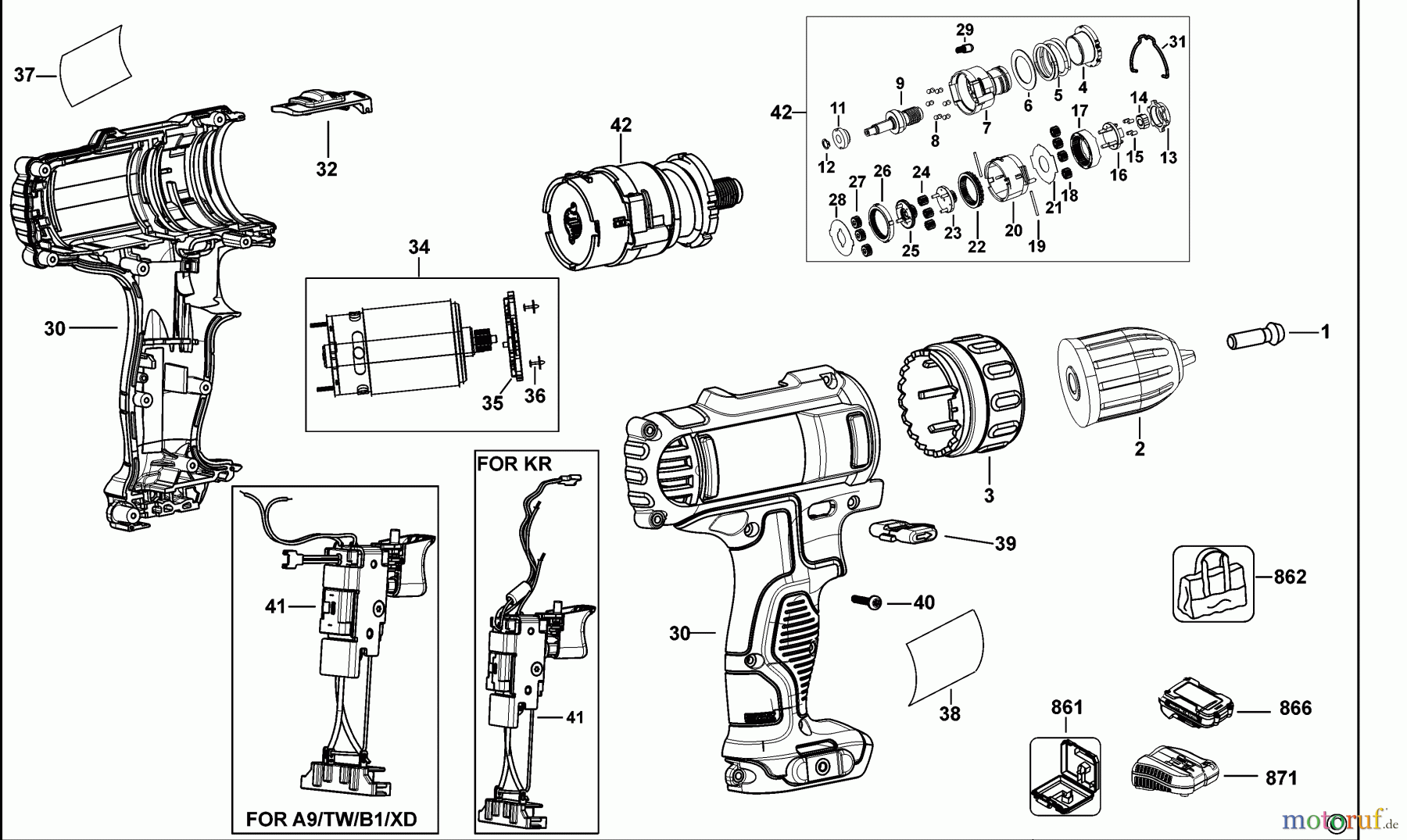 DEWALT AKKUBOHRER CDLS DRILLS 10.8V AKKU-BOHRMASCHINE DCD700 Seite 1