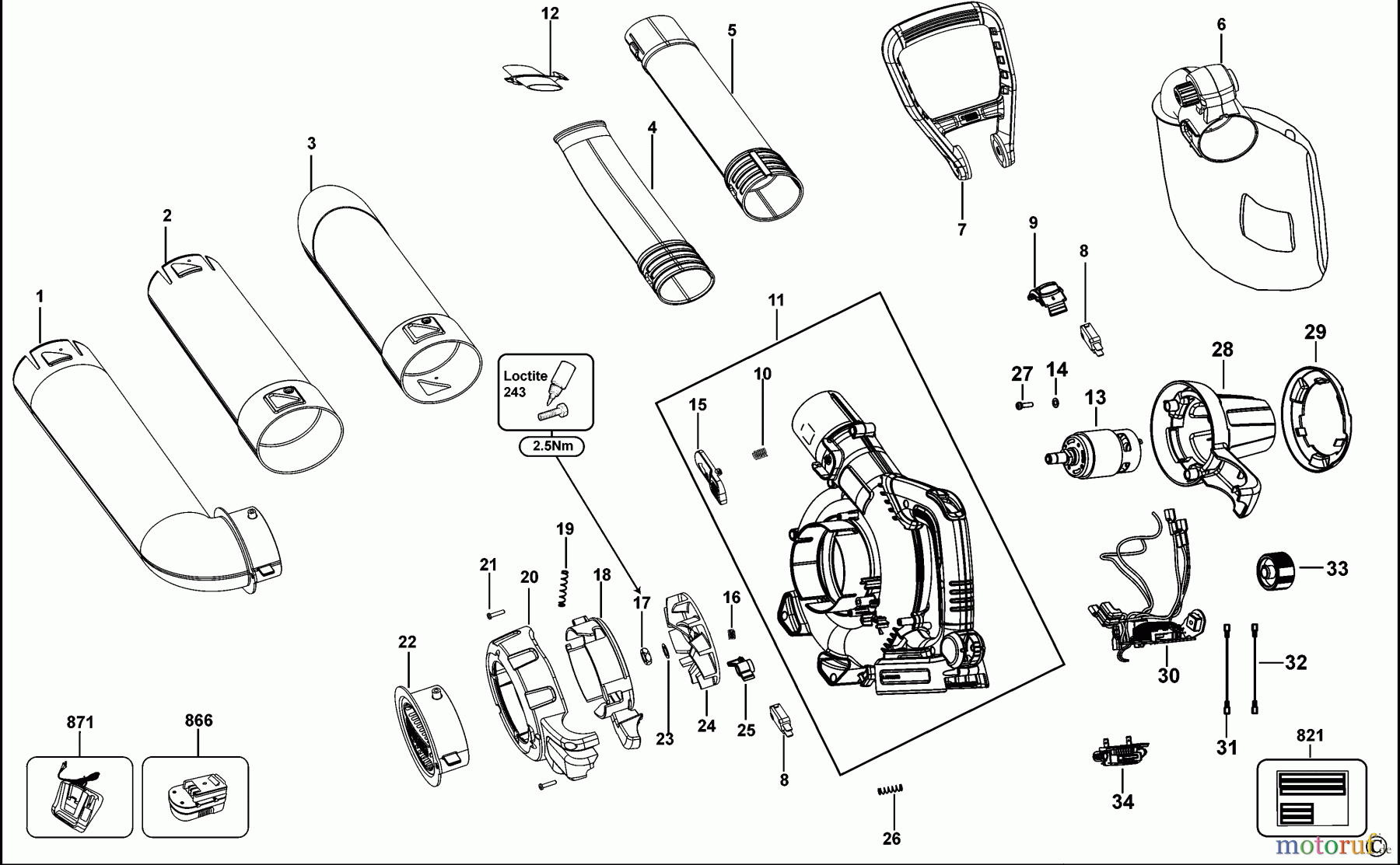 BLACK+DECKER AUSSERHALB RASENMÄHER, HÄCKSLER UND KEHRMASCHINEN GEBLÄSESTAUBSAUGER GWC36N Seite 1