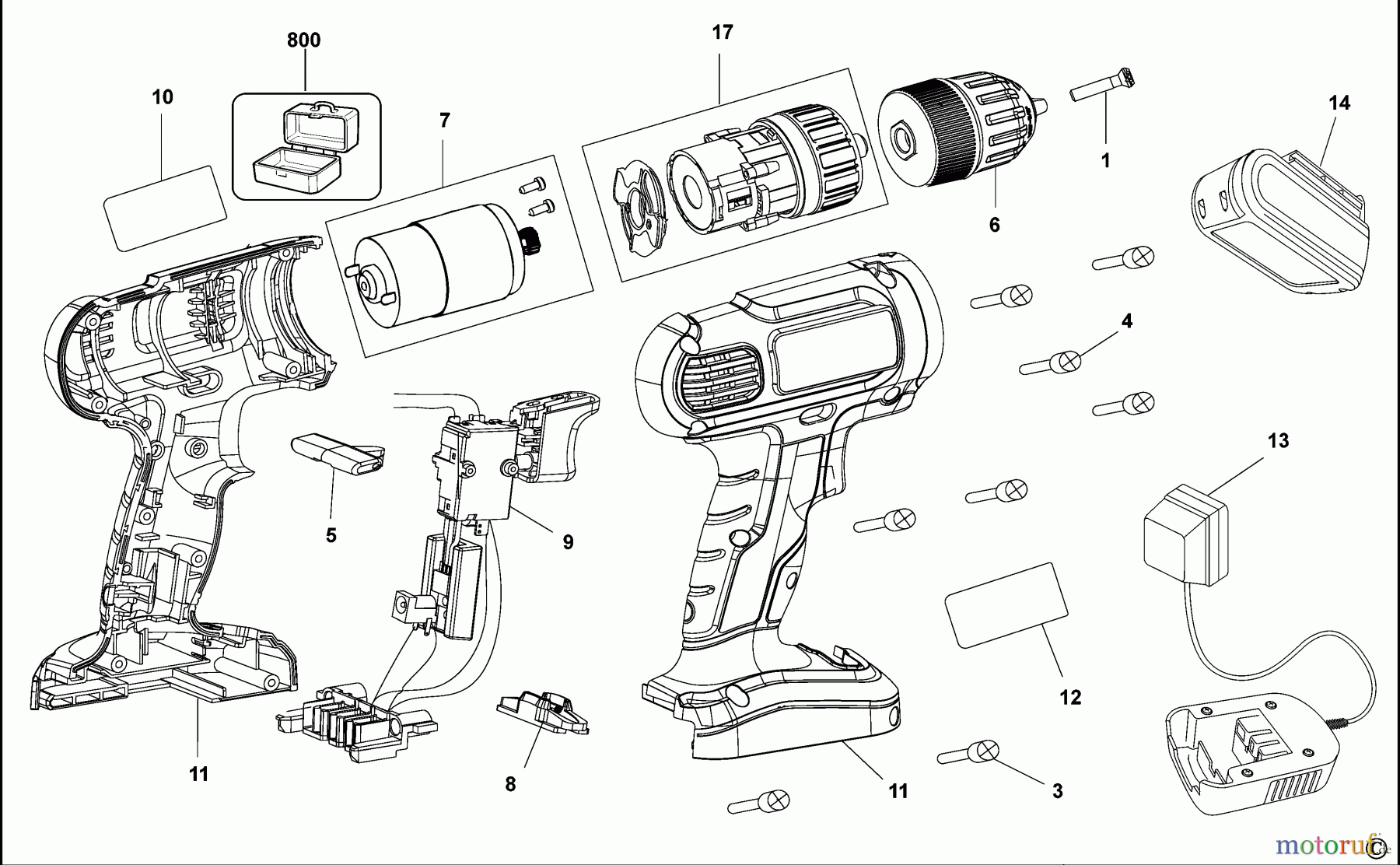 BLACK+DECKER INNENAUSSTATTUNG BOHRER AKKU-BOHRMASCHINE EPC14 Seite 1