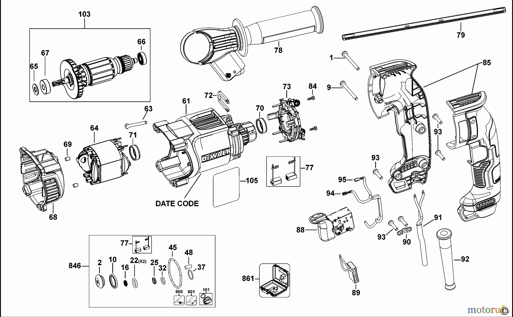  DEWALT Bohrhämmer Bohrhämmer SDS-PLUS DREHHAMMER D25144 Seite 2