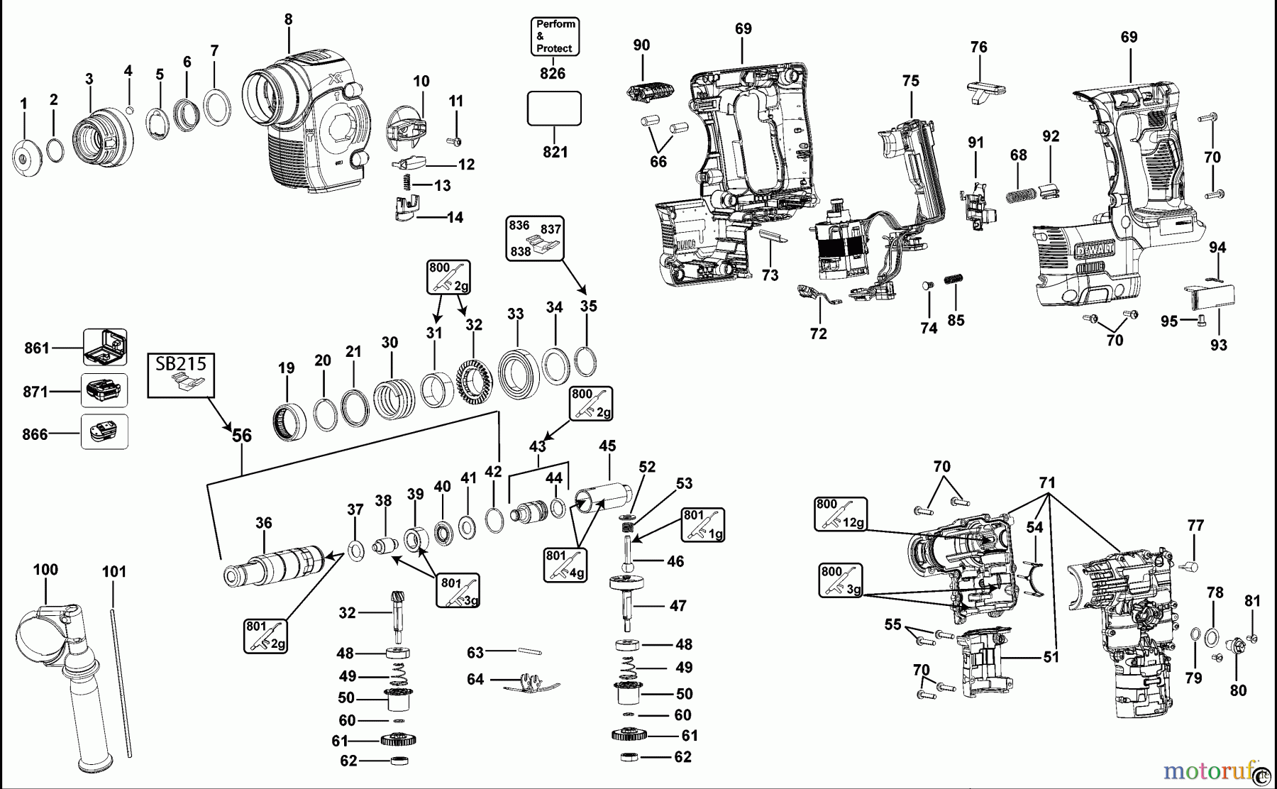  DEWALT Bohrhämmer Bohrhämmer SDS-PLUS DREHHAMMER DCH273 Seite 1