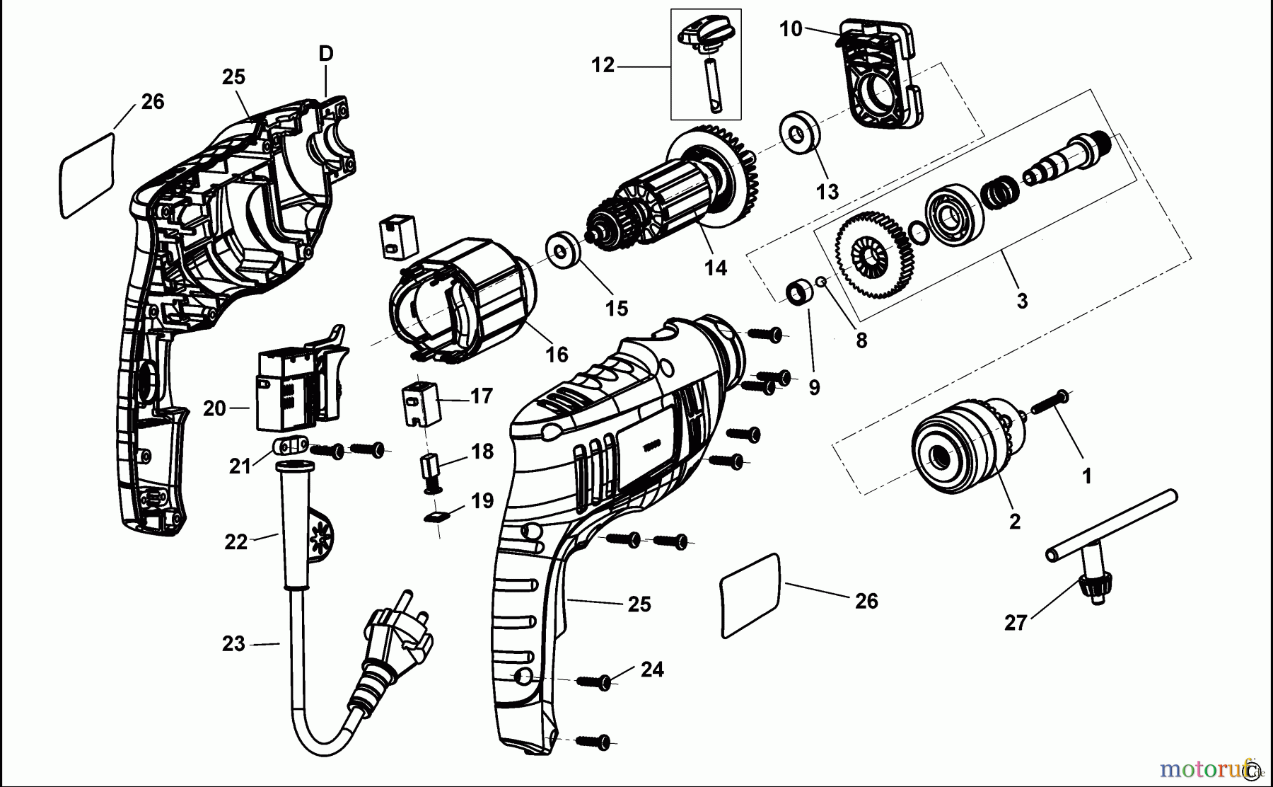  BLACK+DECKER INNENAUSSTATTUNG BOHRER BOHRER TB555 Seite 1