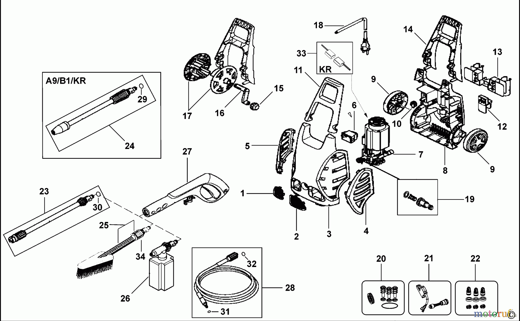 BLACK+DECKER AUSSERHALB HOCHDRUCKREINIGER, PUMPEN, KOMPRESSOREN, GENERATOREN HOCHDRUCKREINIGER PW1700SPX Seite 1