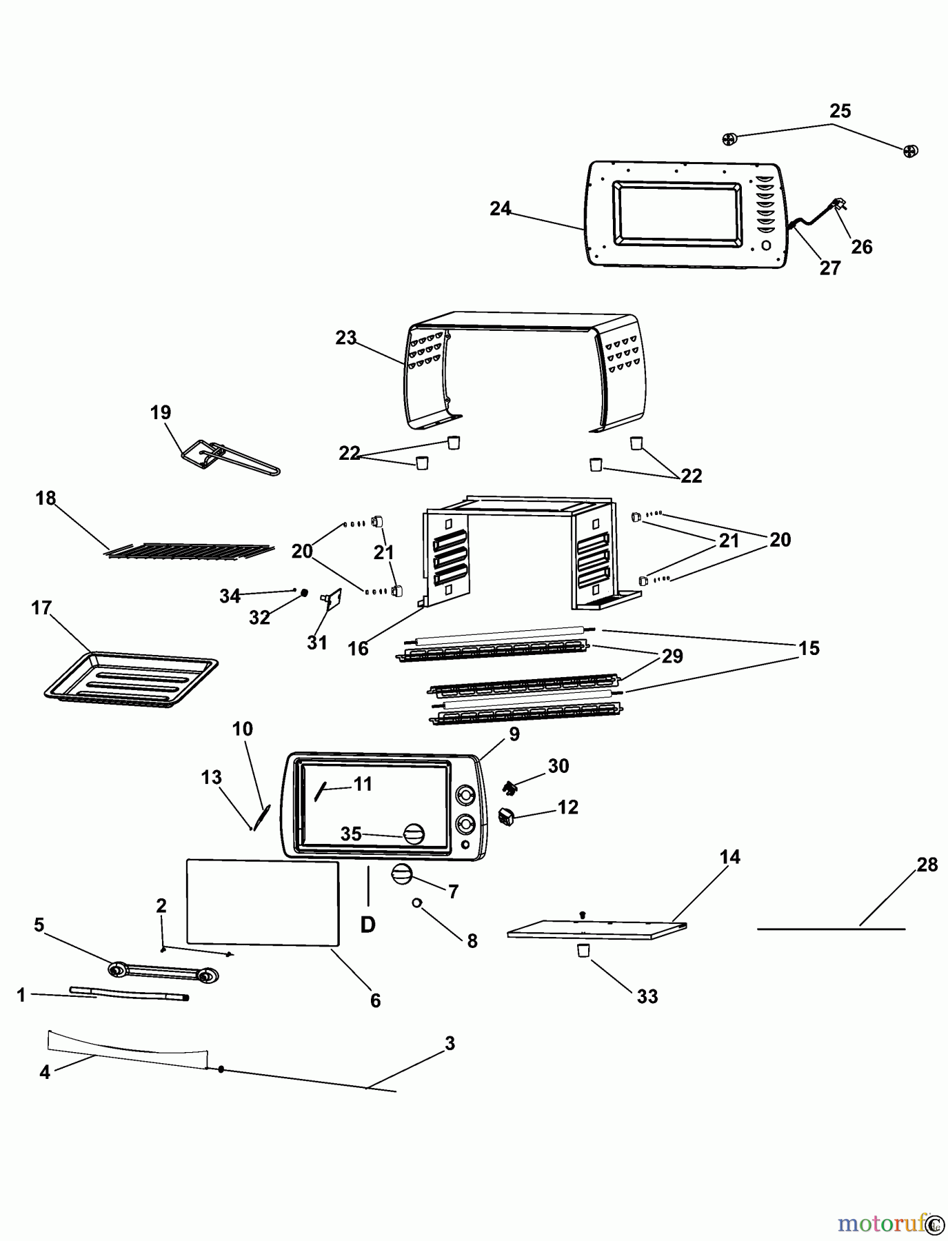  BLACK+DECKER HAUSHALT KOCHEN MINIBACKOFEN TRO1000 Seite 1