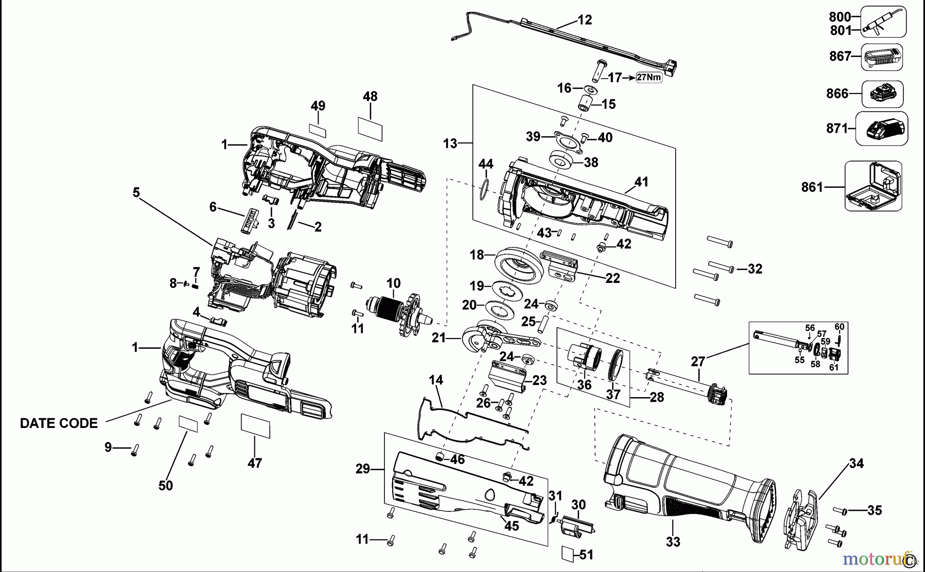 DEWALT HOLZARBEITEN SCHNEIDESÄGEN AKKU SÄBELSÄGE DCS388 Seite 1