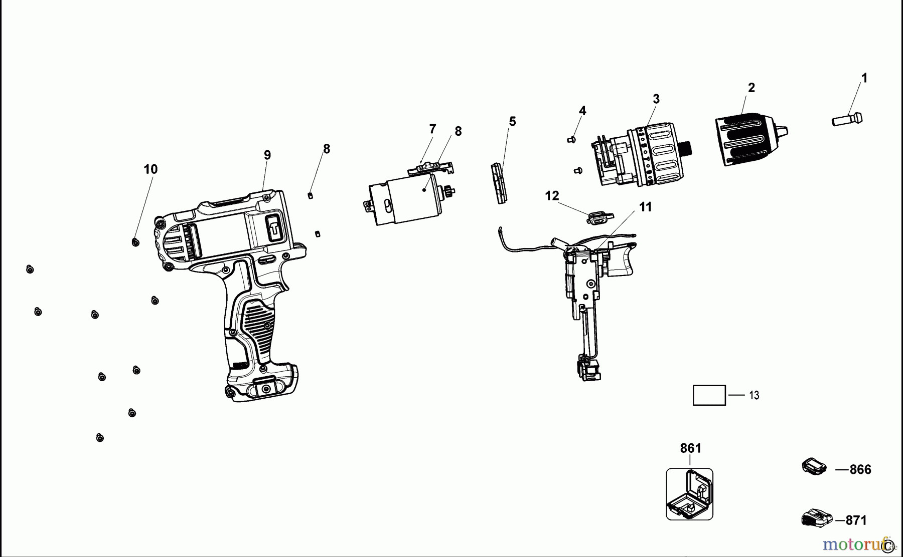  DEWALT AKKUBOHRER CDLS DRILLS 10.8V AKKU-BOHRMASCHINE DCD716 Seite 1