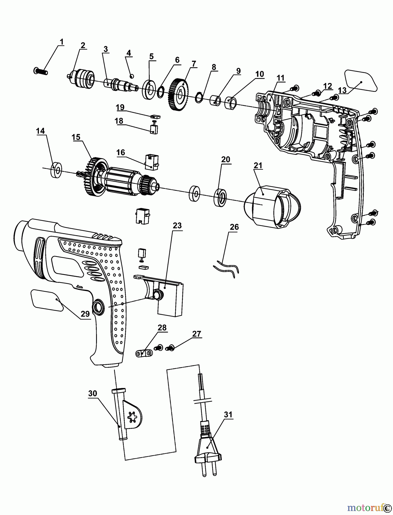  BLACK+DECKER INNENAUSSTATTUNG BOHRER BOHRER BD65RD Seite 1