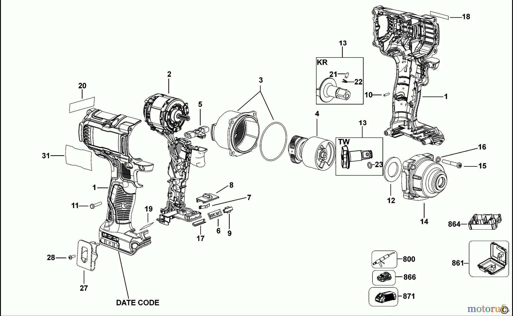 DEWALT SCHRAUBER Schlagschrauber SCHLAGSCHRAUBENSCHL. DCF894 Seite 1