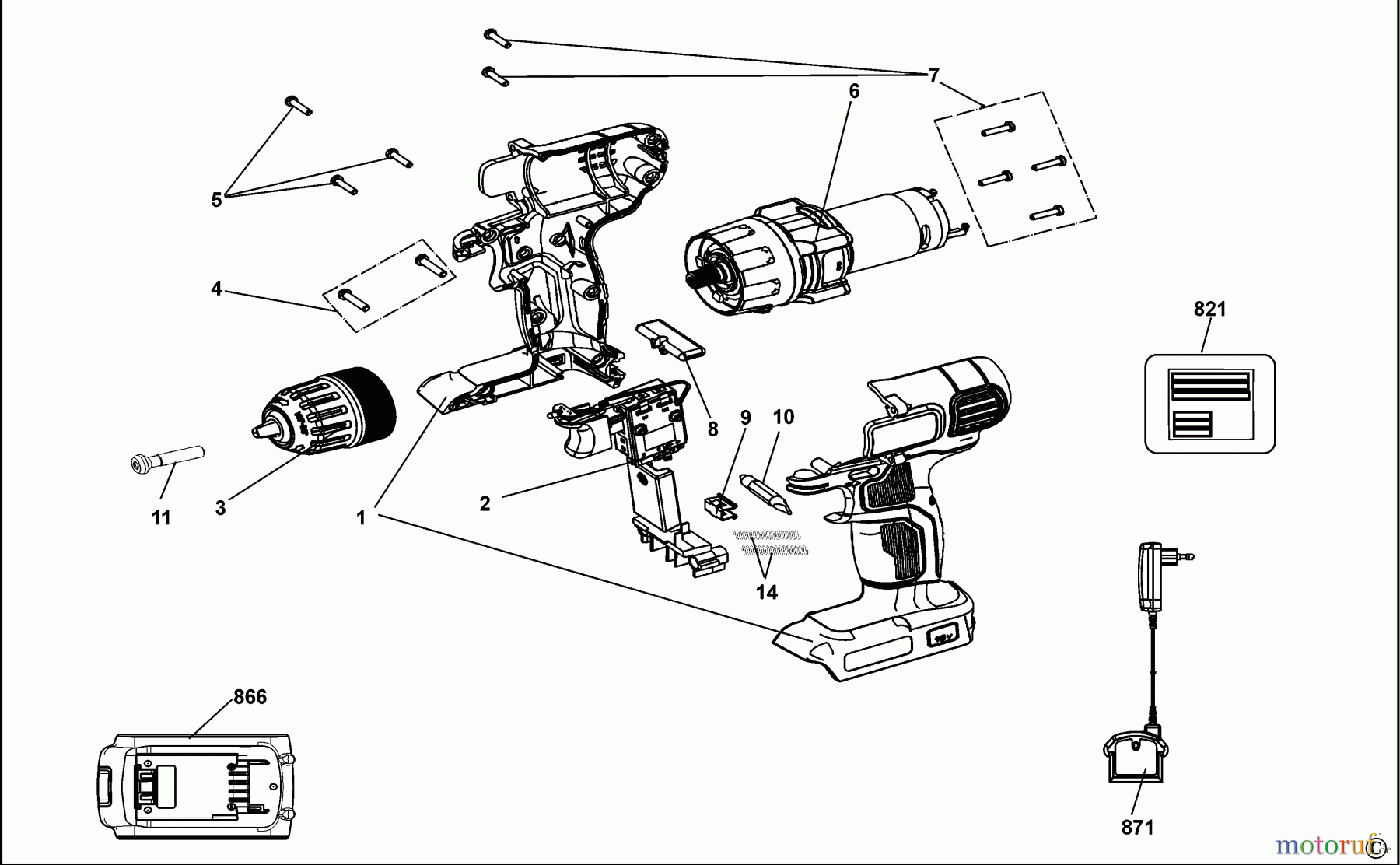 BLACK+DECKER INNENAUSSTATTUNG BOHRER BOHRER LDX120 Seite 1