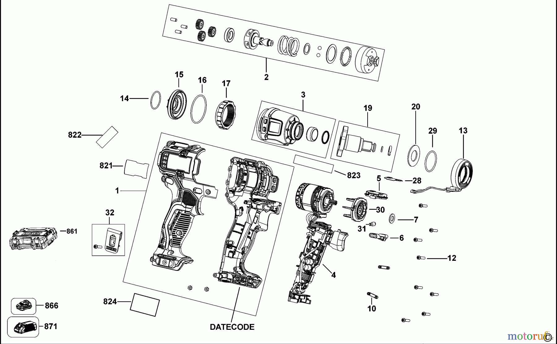 DEWALT SCHRAUBER Schlagschrauber SCHLAGSCHRAUBENSCHL. DCF902D2T Seite 1