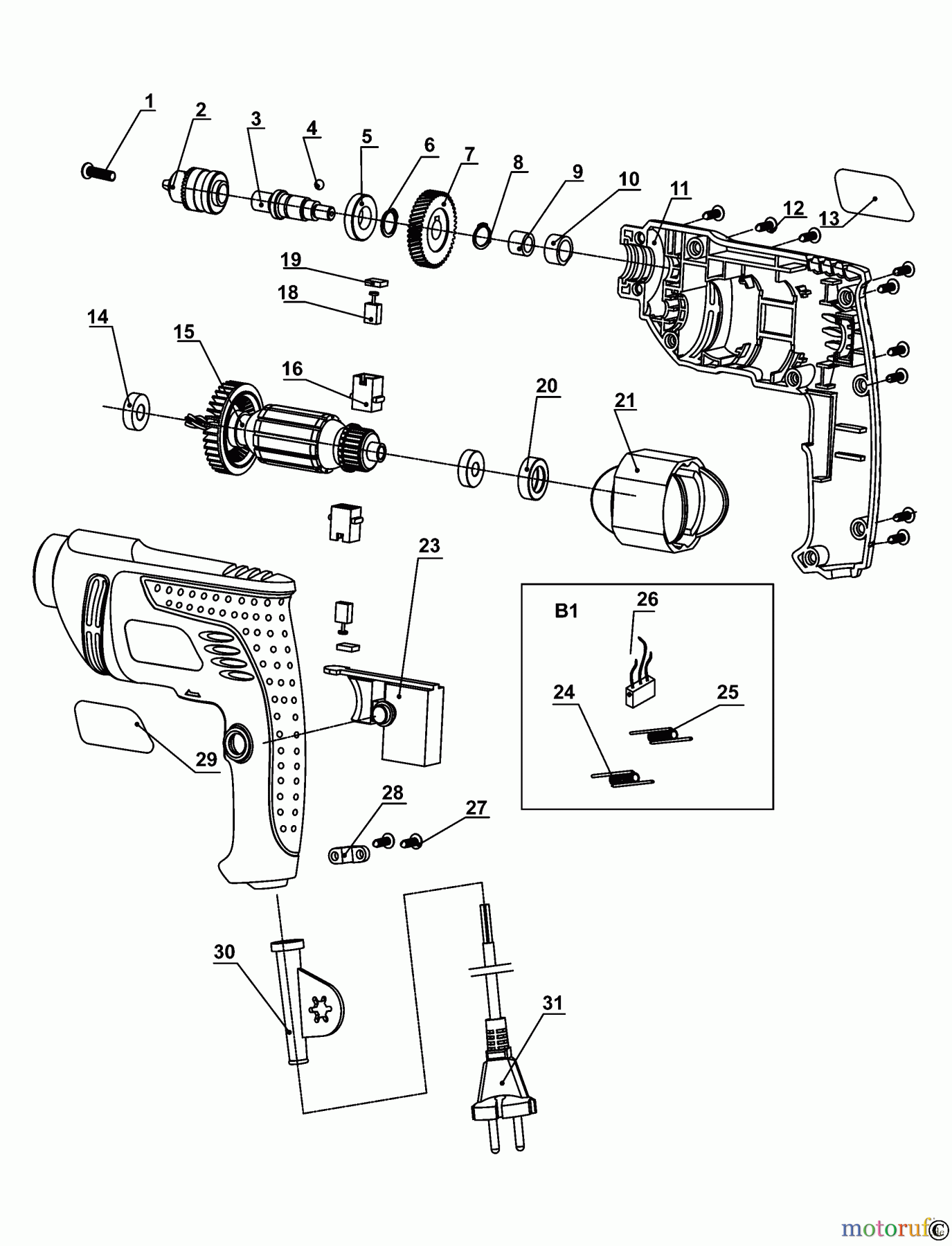 BLACK+DECKER INNENAUSSTATTUNG BOHRER BOHRER BD10RD Seite 1