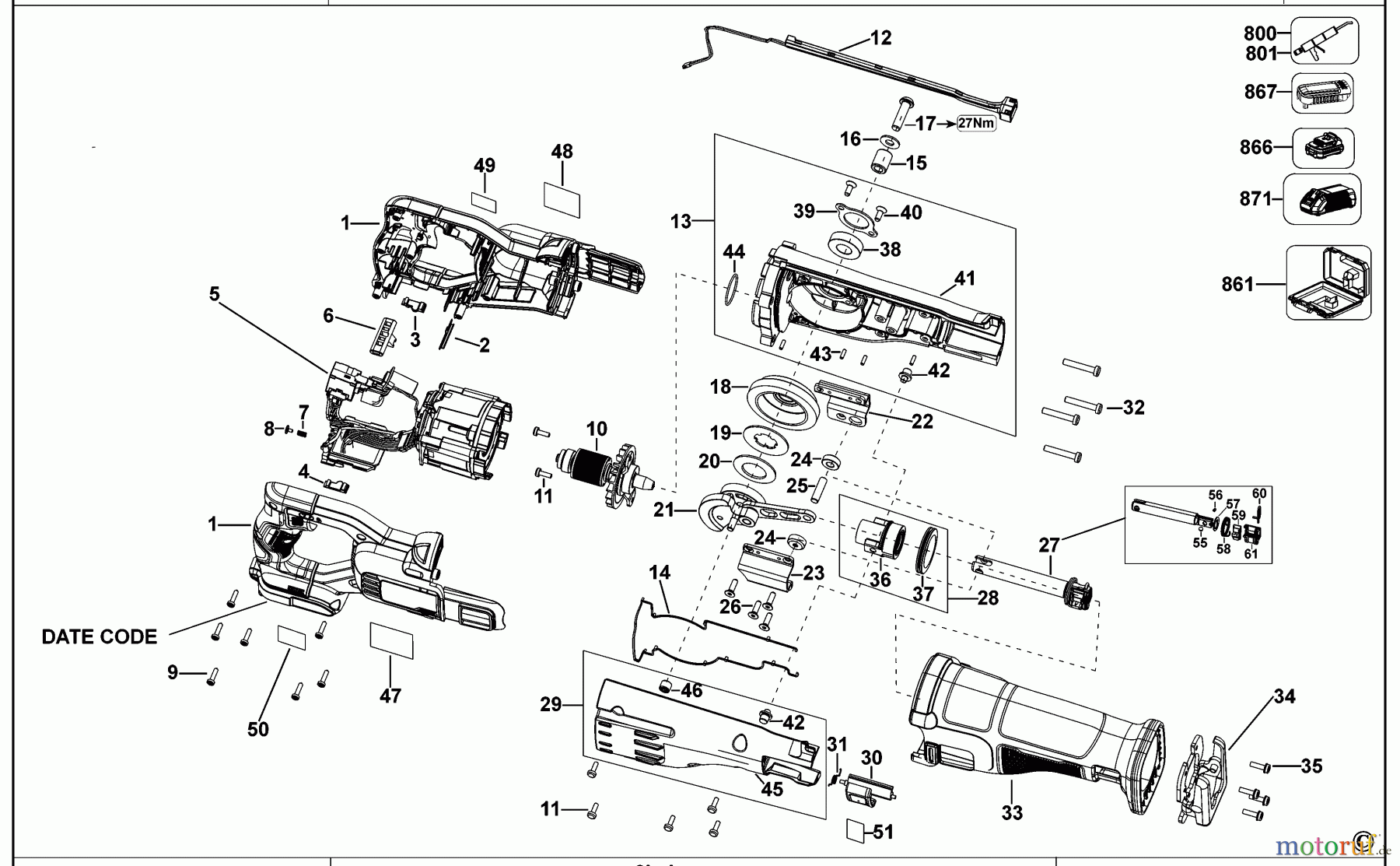  DEWALT HOLZARBEITEN SCHNEIDESÄGEN AKKU SÄBELSÄGE DCS389 Seite 1