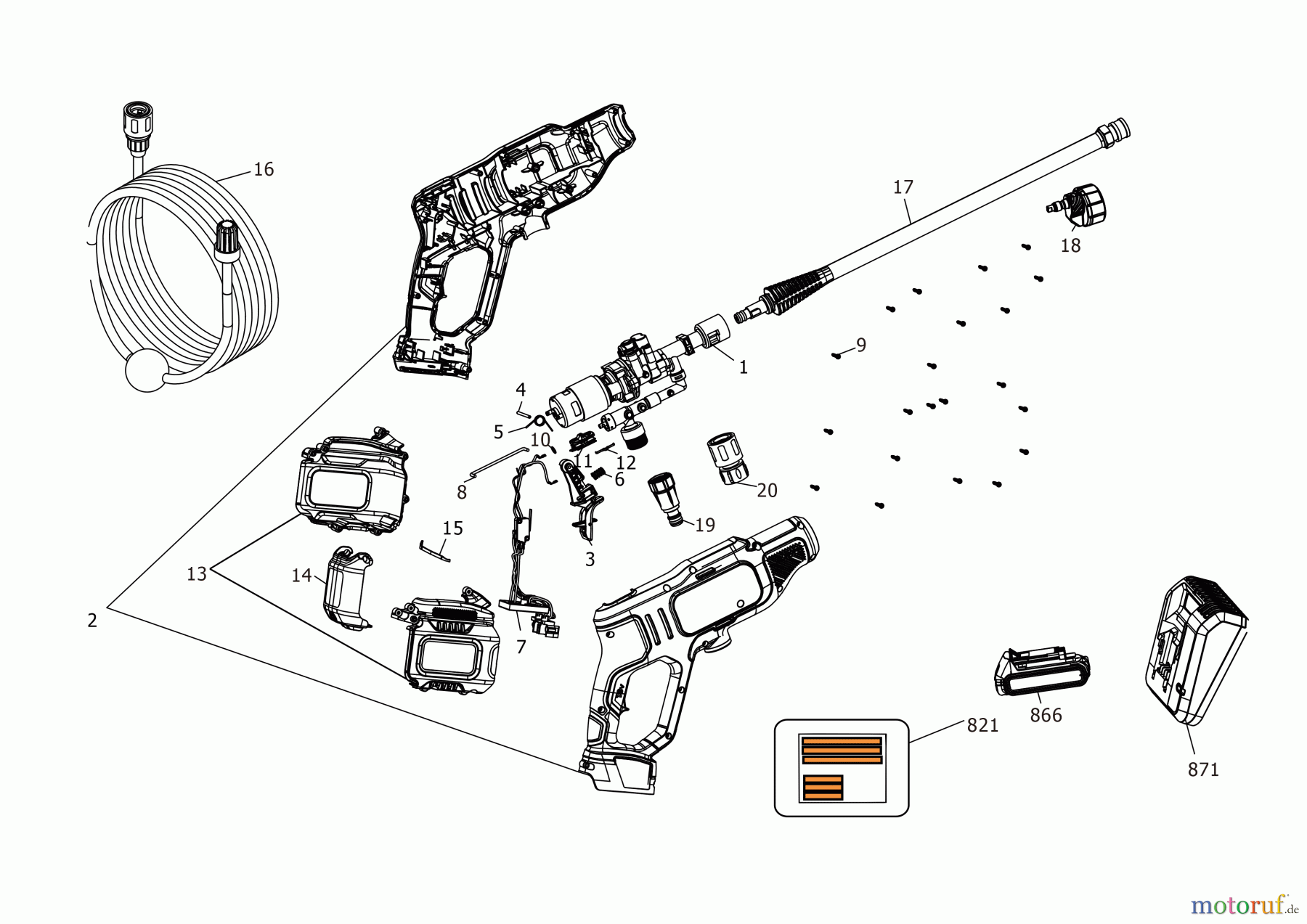 BLACK+DECKER AUSSERHALB HOCHDRUCKREINIGER, PUMPEN, KOMPRESSOREN, GENERATOREN DE-SPRAYER BCPC20D1 Seite 2