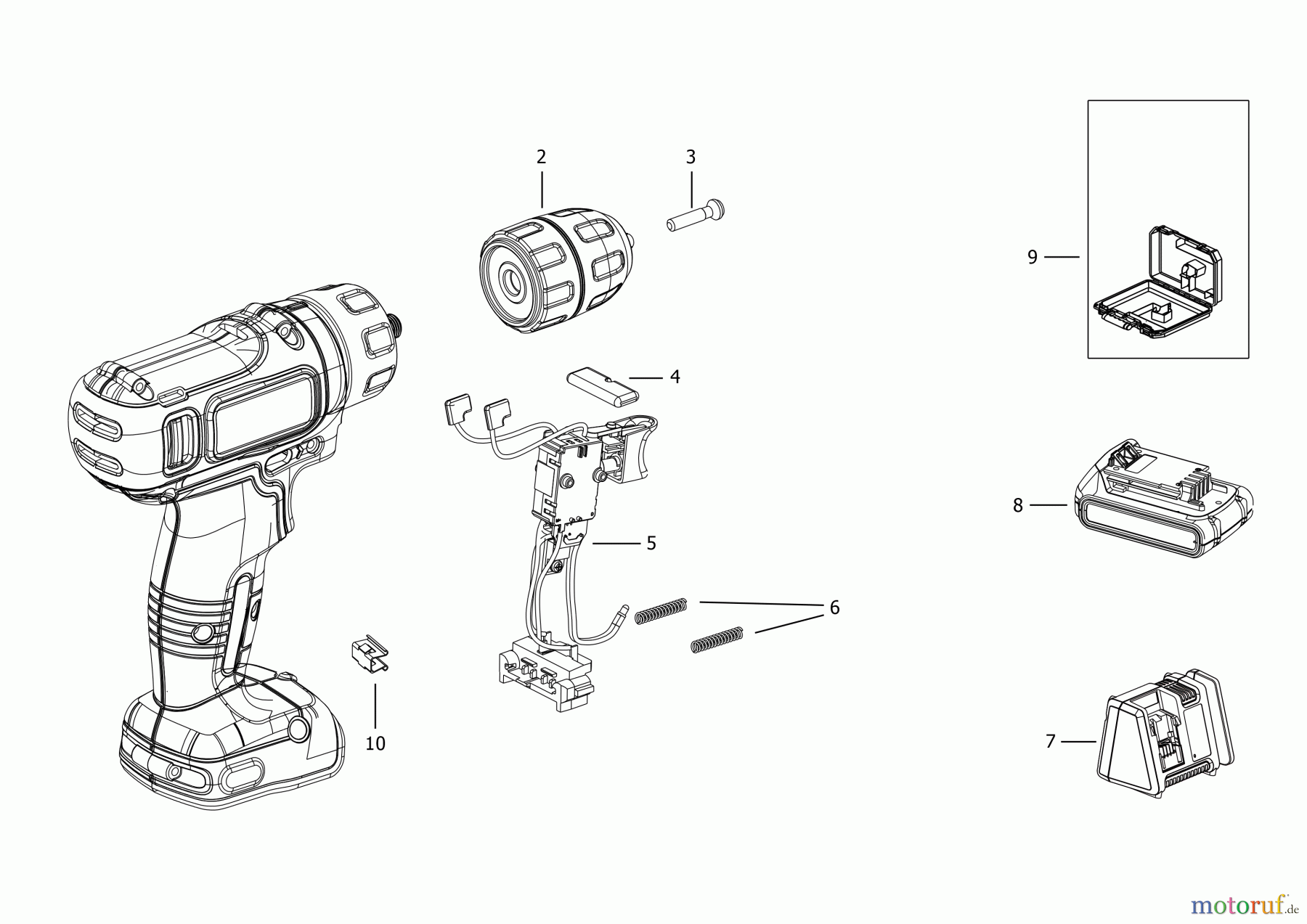 BLACK+DECKER INNENAUSSTATTUNG BOHRER BOHRER BDCHD181B3A Seite 1