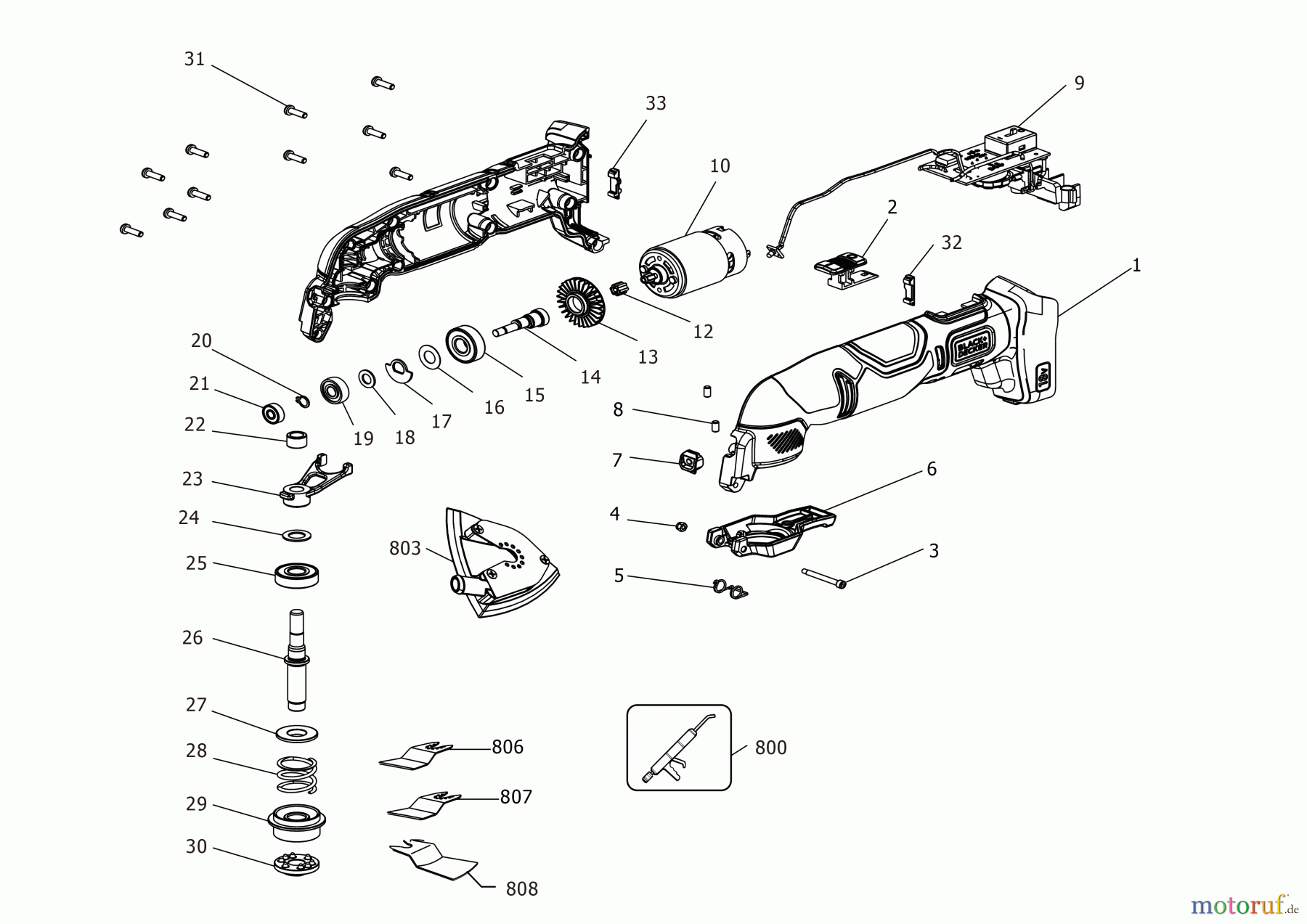 BLACK+DECKER INNENAUSSTATTUNG SÄGE MULTIFUNKTIONSWERKZEUG BDCOS18N Seite 1