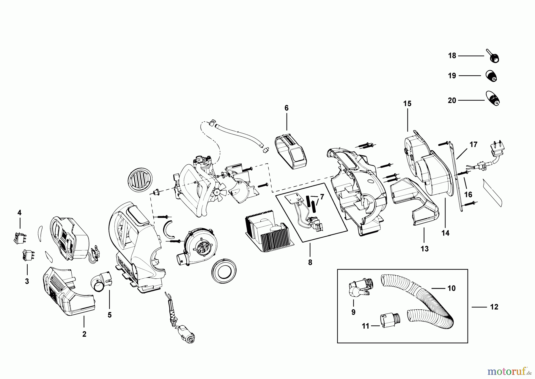 BLACK+DECKER INNENAUSSTATTUNG AUTOPFLEGE & MINIHANDWERK MILTI PURPOSE INFLATOR BDINF20 Seite 1