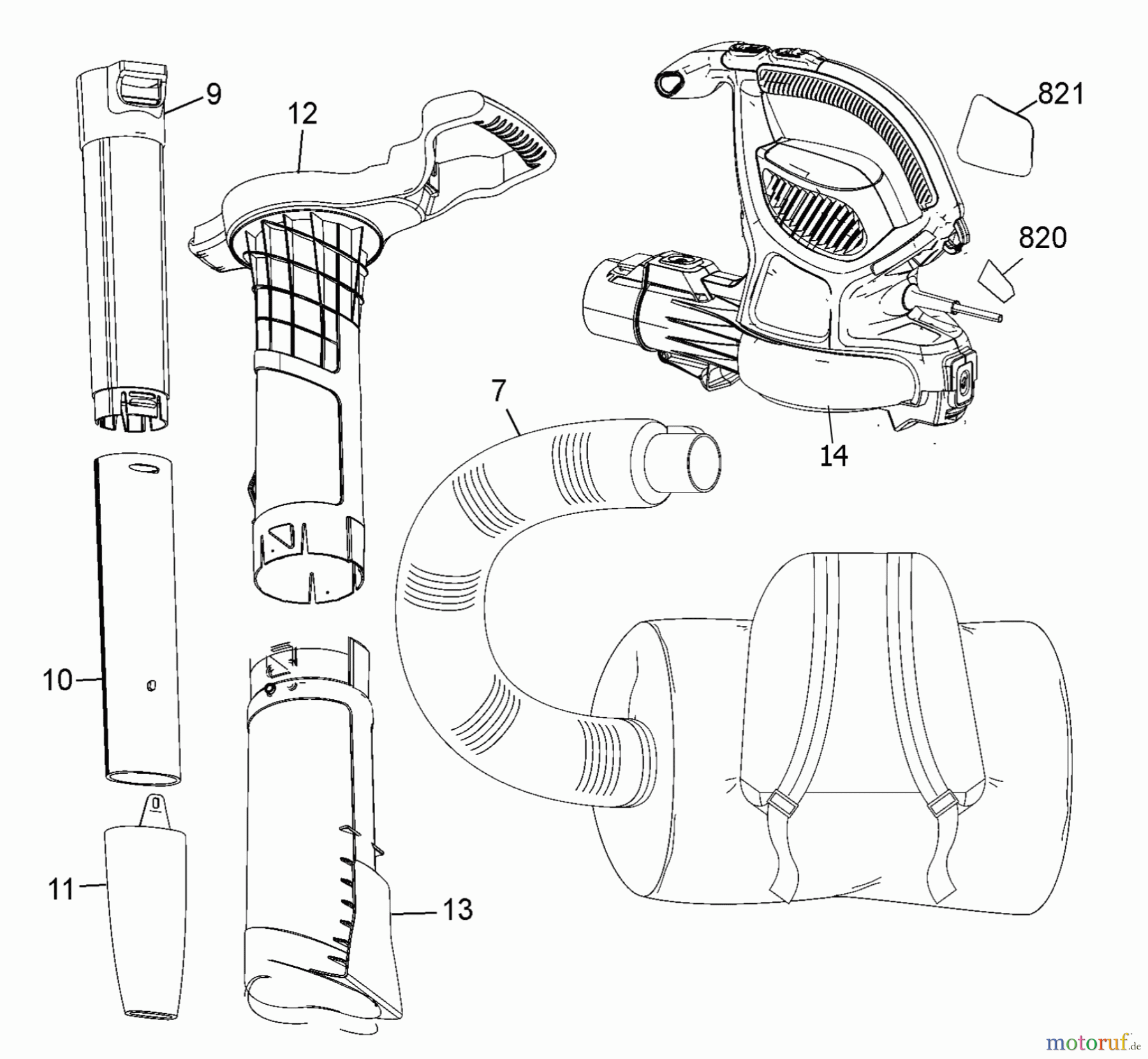 BLACK+DECKER AUSSERHALB RASENMÄHER, HÄCKSLER UND KEHRMASCHINEN 12AMP BP BLOWER/VAC BEBL7000 Seite 2