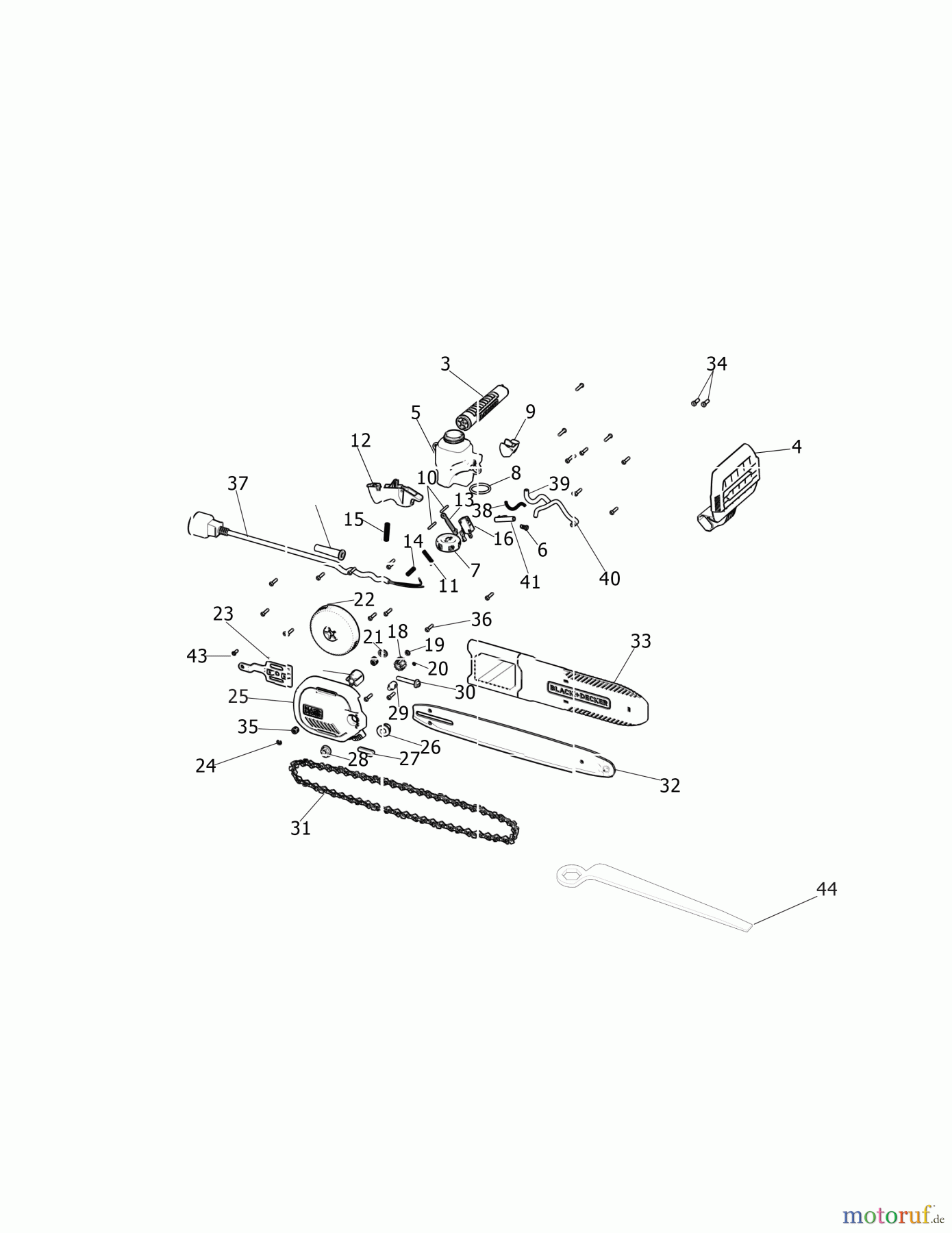  BLACK+DECKER INNENAUSSTATTUNG SÄGE KETTENSÄGE BECSP601 Seite 1