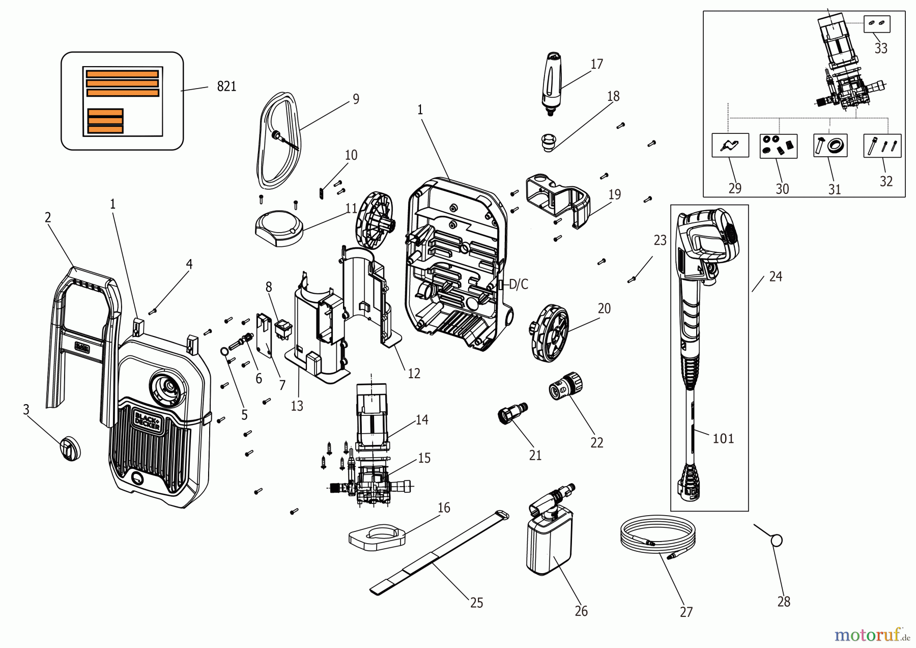 BLACK+DECKER AUSSERHALB HOCHDRUCKREINIGER, PUMPEN, KOMPRESSOREN, GENERATOREN HOCHDRUCKREINIGER BEPW1600LLP Seite 2