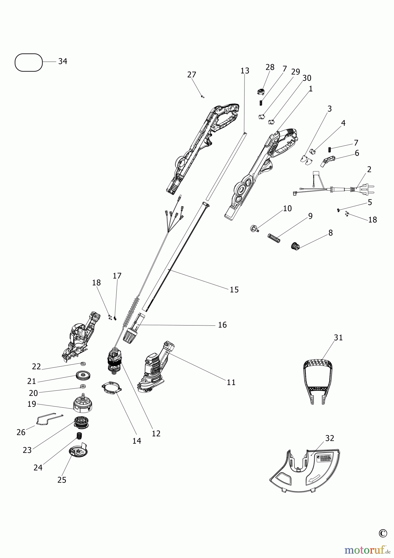 BLACK+DECKER AUSSERHALB HECKENSCHEREN, FADENTRIMMER, SCHEREN RASENTRIMMER BESTA525 Seite 2
