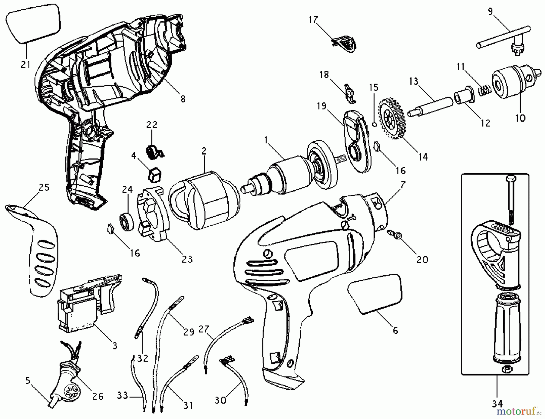 BLACK+DECKER INNENAUSSTATTUNG BOHRER BOHRER BH300 Seite 1