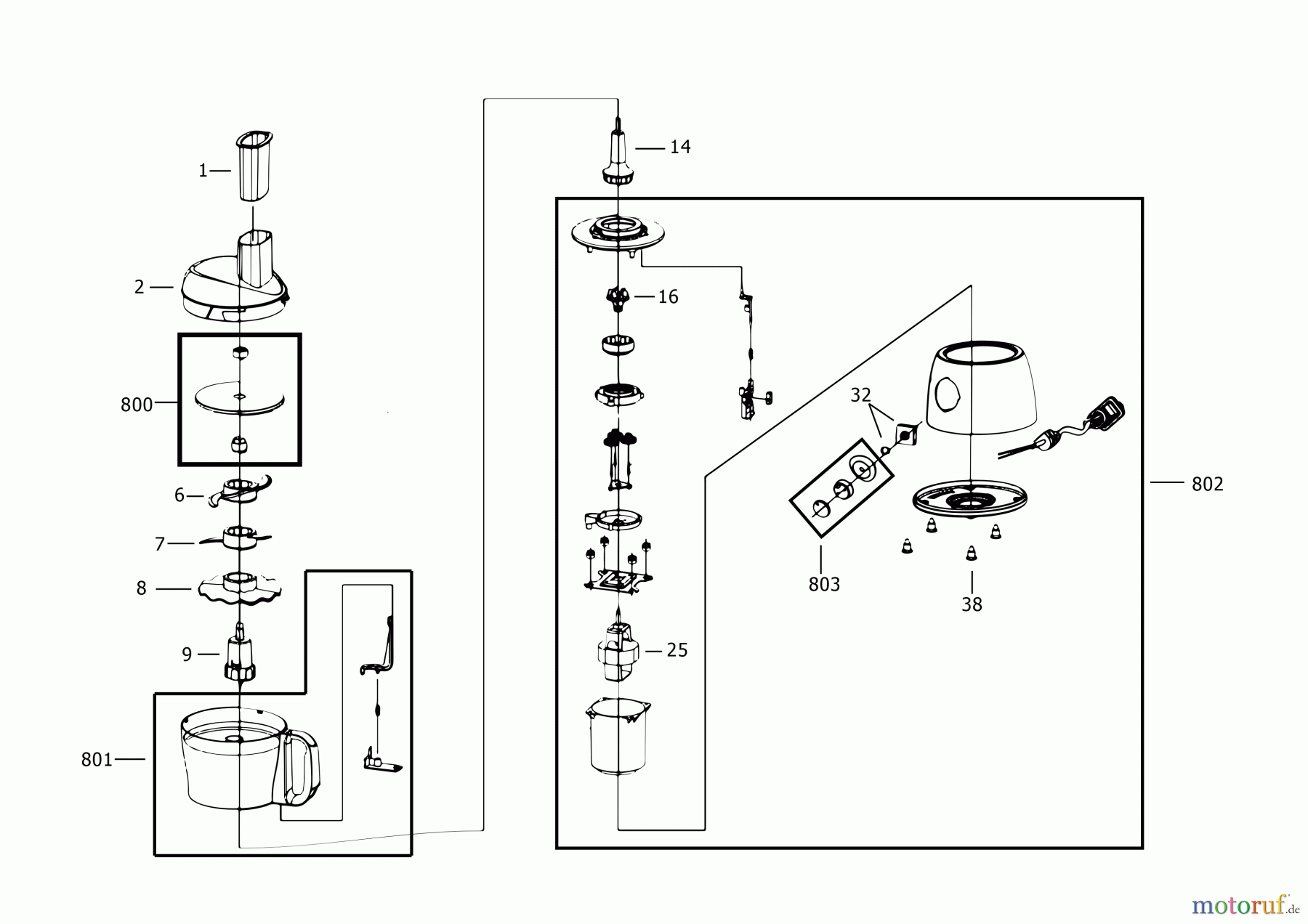 BLACK+DECKER HAUSHALT LEBENSMITTELZUBEREITUNG KÜCHENMASCHINE BXFPA600E Seite 1