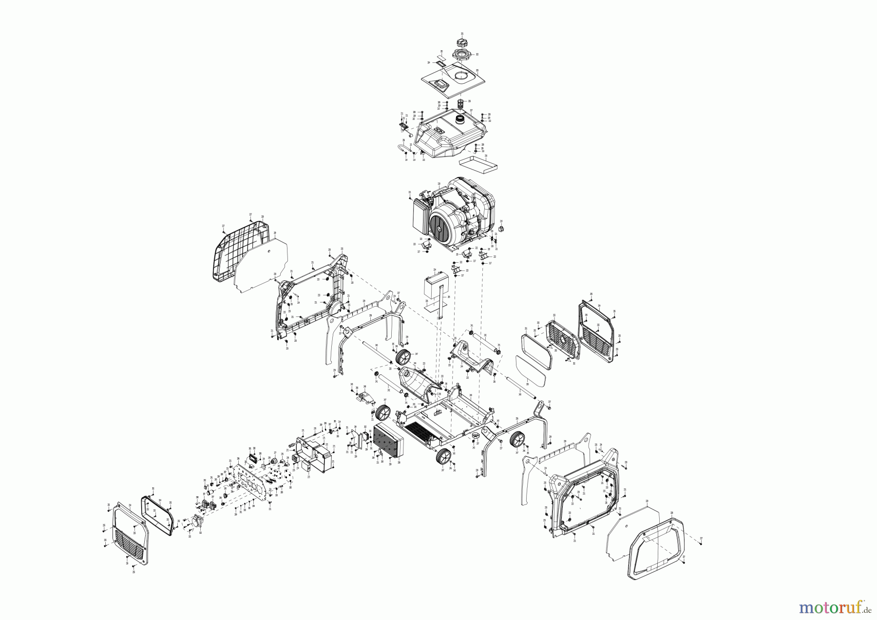 BLACK+DECKER AUSSERHALB HOCHDRUCKREINIGER, PUMPEN, KOMPRESSOREN, GENERATOREN WANDLER BXGNI6500E Seite 1