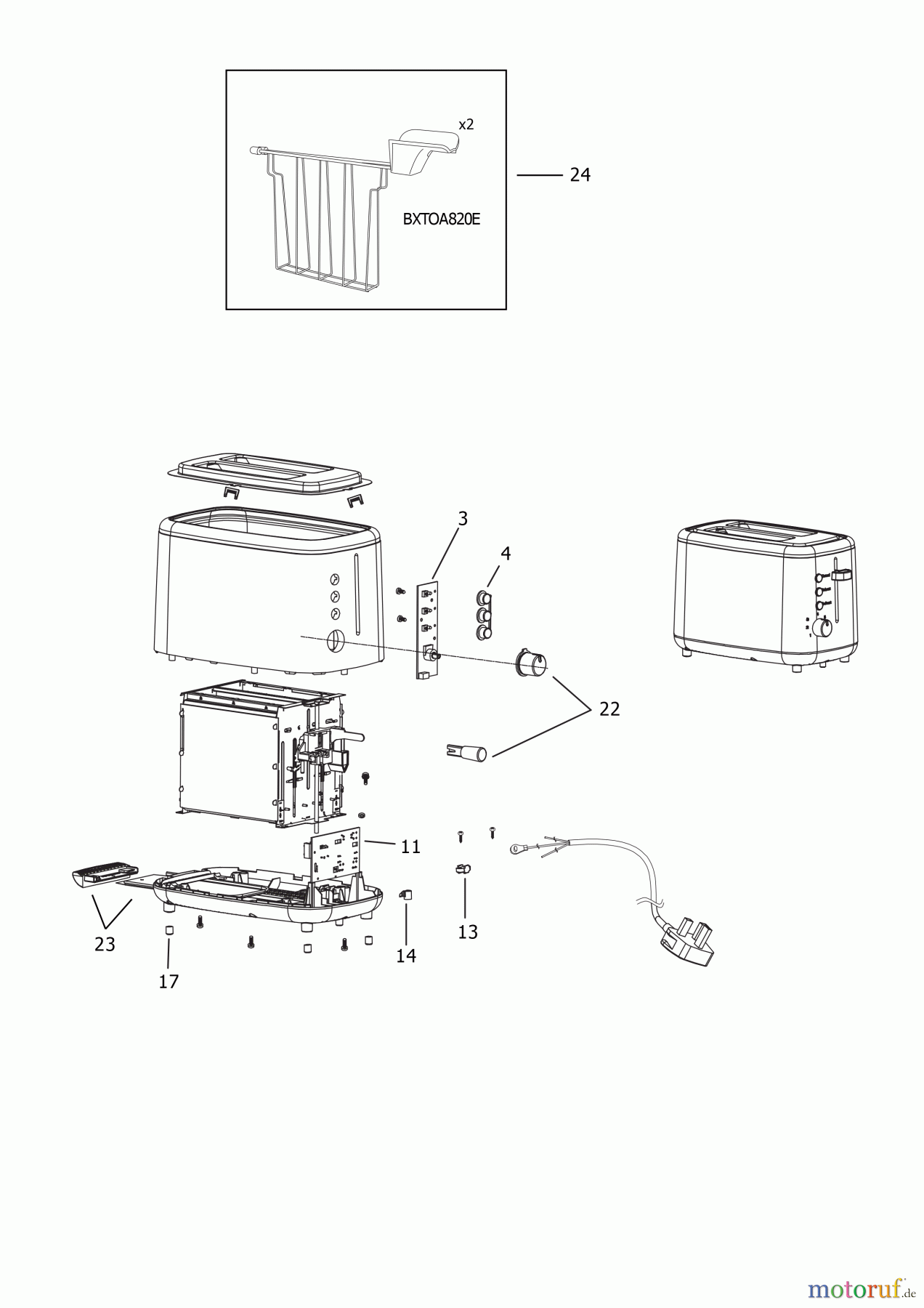  BLACK+DECKER HAUSHALT KOCHEN TOASTER BXTO820E Seite 1