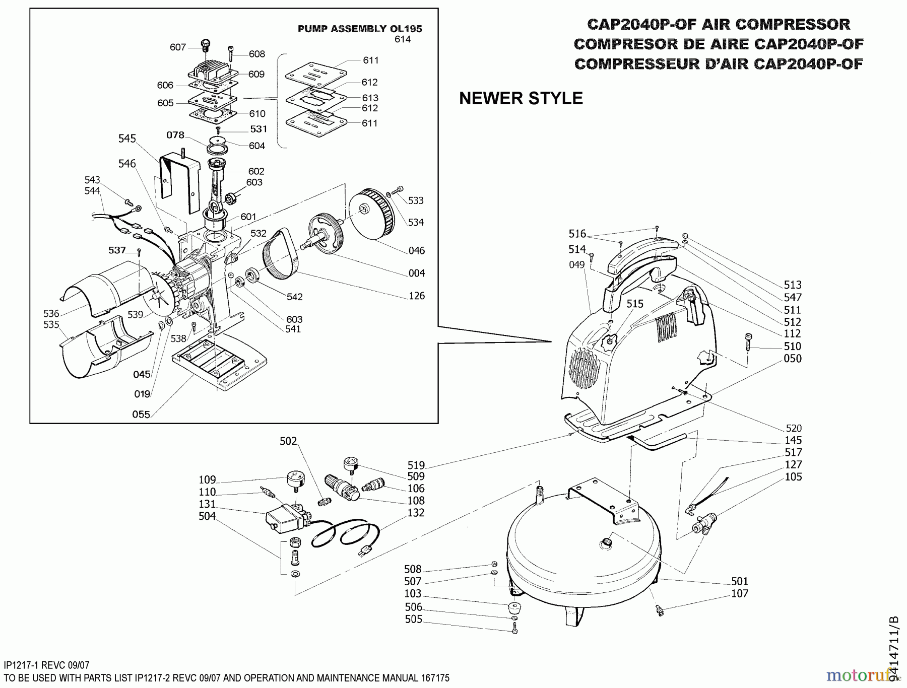  BOSTITCH COMPRESSORS AIR COMPRESSOR CAP2040P-OF Seite 1