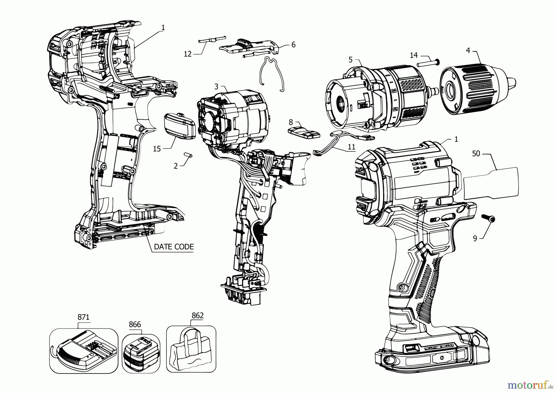 CRAFTSMAN CORDLESS DRILLS AKKU-BOHRMASCHINE CMCD713C1 Seite 1